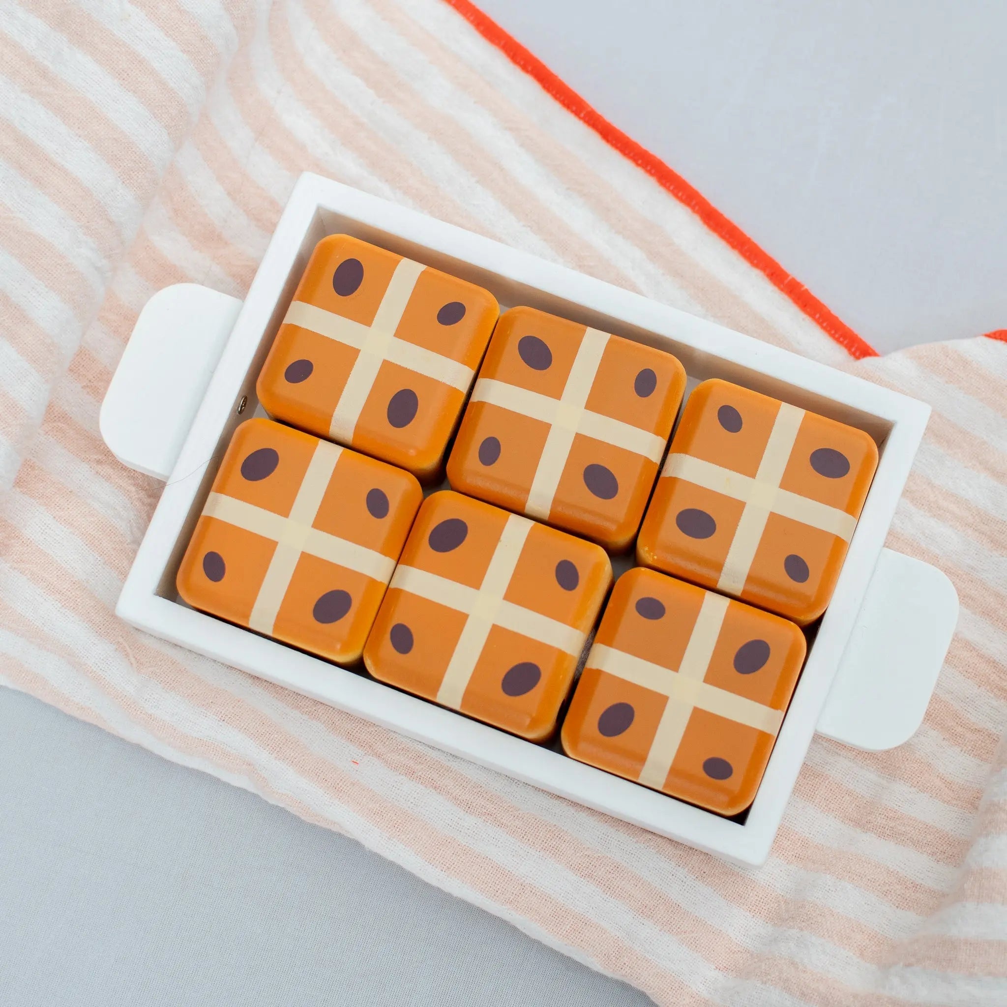 Hot Cross Buns Wooden Play Food Set- Mini Catholic Kitchen