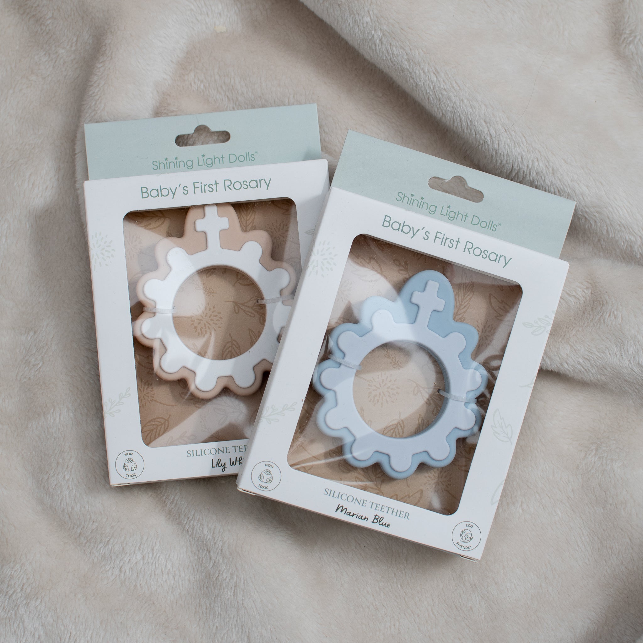 Baby’s First Rosary – Lily White Silicone Teether