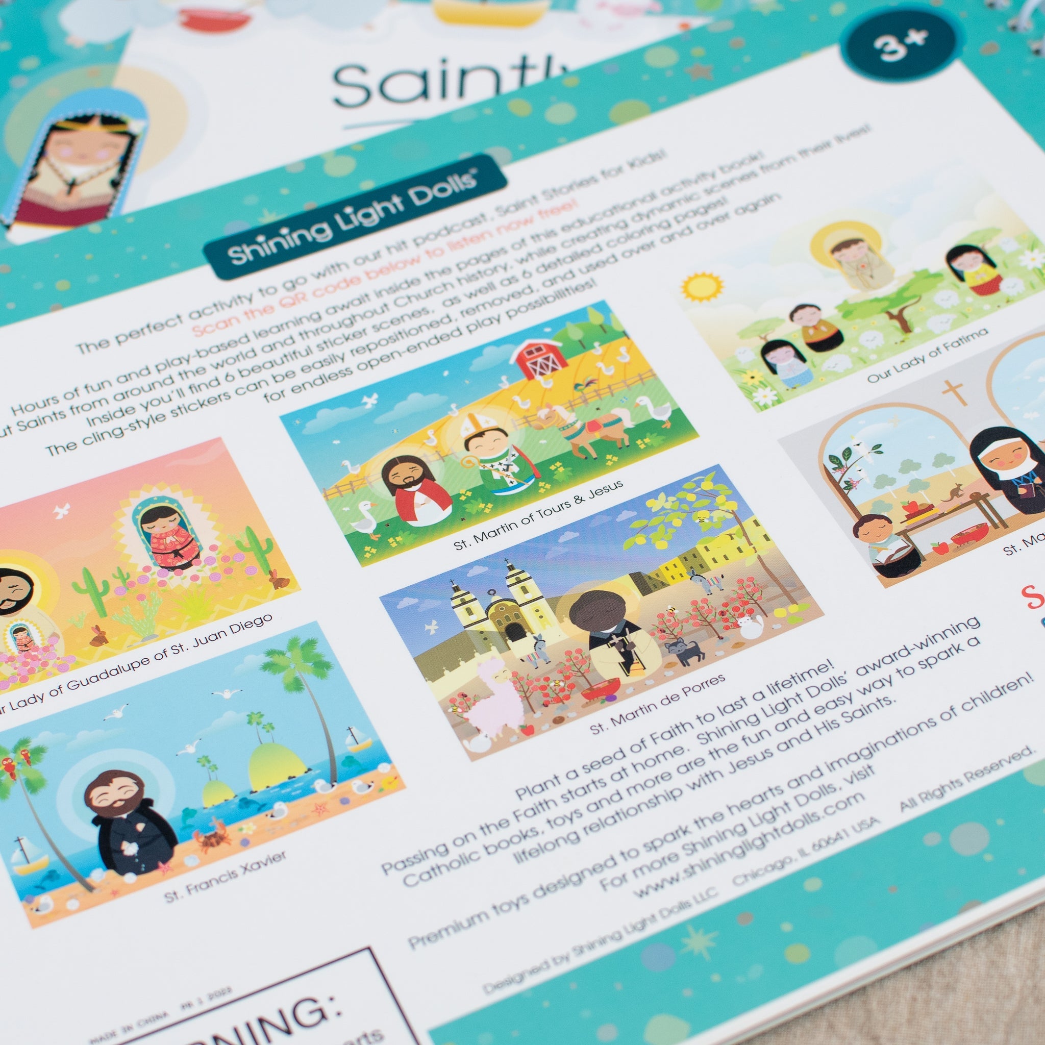 Saintly Scenes Book #1 - Reusable Sticker Scene and Coloring Book