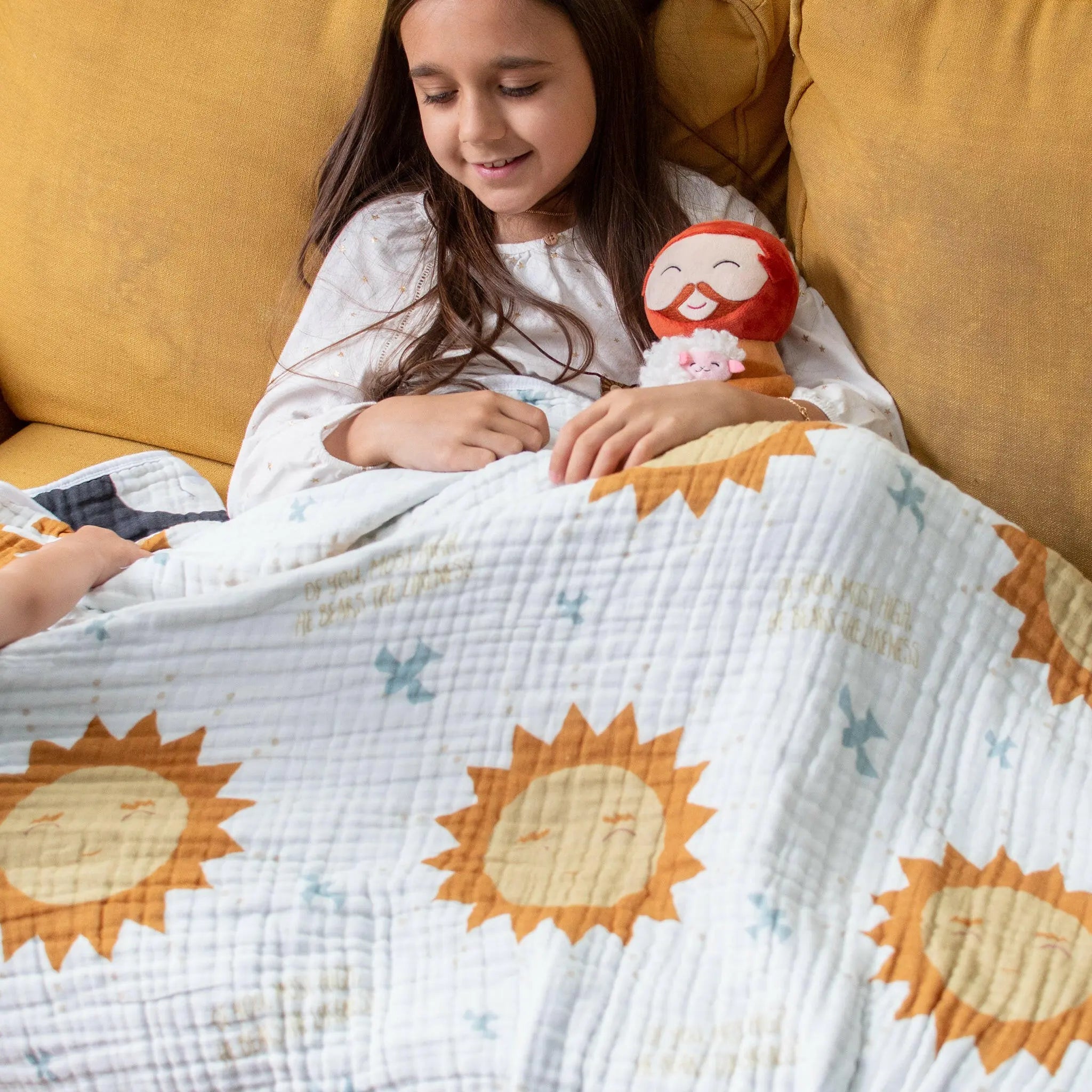 Brother Sun Sister Moon Large Deluxe Organic Muslin Quilt