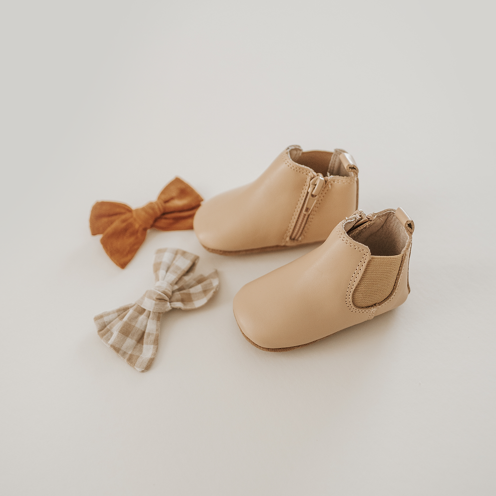 Leather Chelsea Boot | Color 'Honey' | Soft Sole  Consciously Baby   