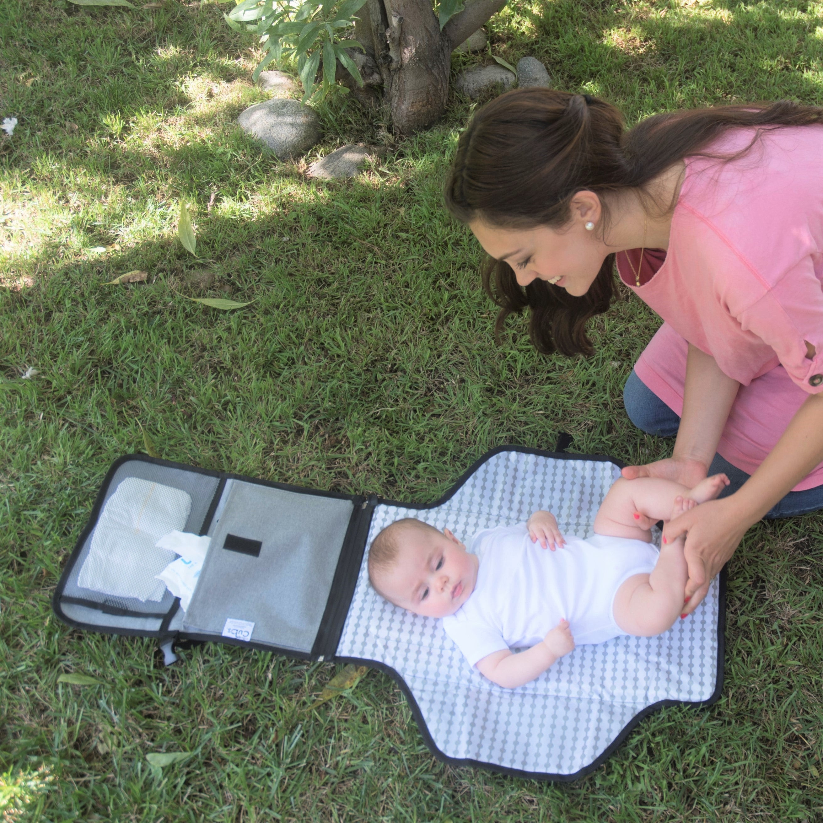 Portable Large Changing Pad by Comfy Cubs - Solid Grey