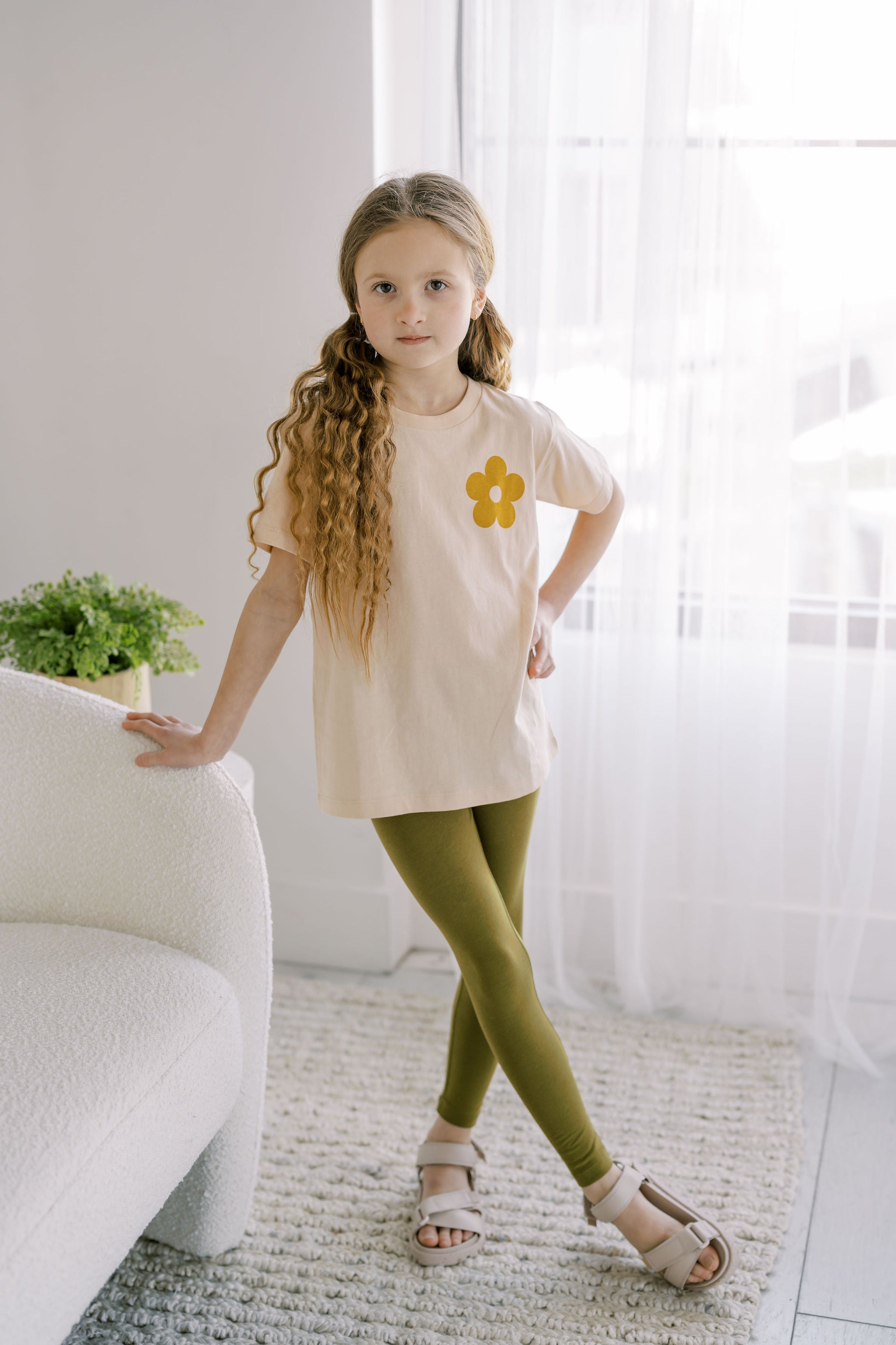 Fir Green Leggings | Kids