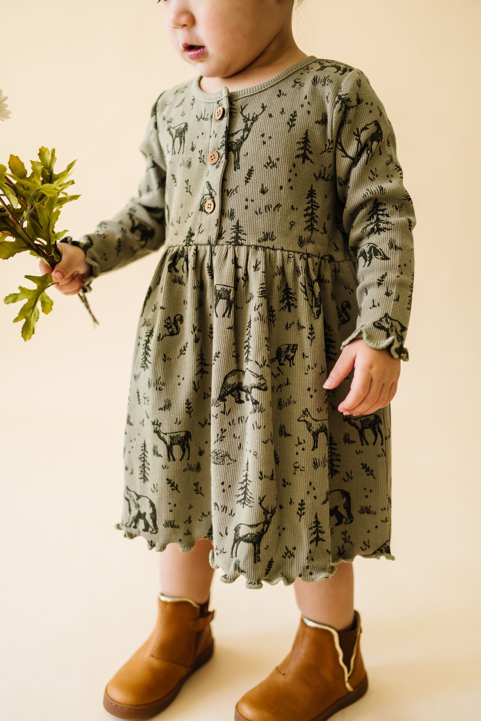 Organic Twirl Dress - Forest Folk