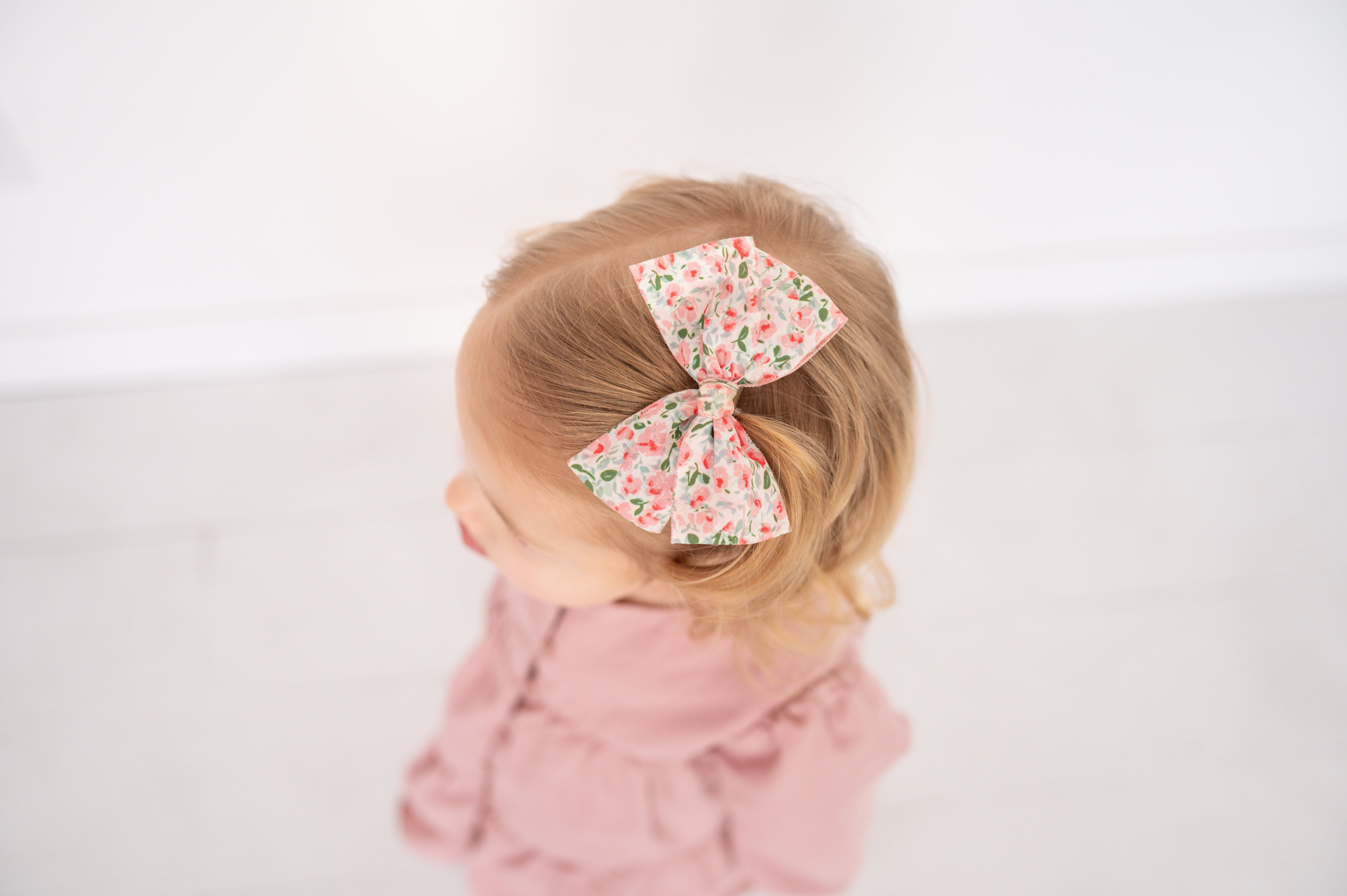 Spring Garden- Pink | Pigtail Set - Hand-tied Bow