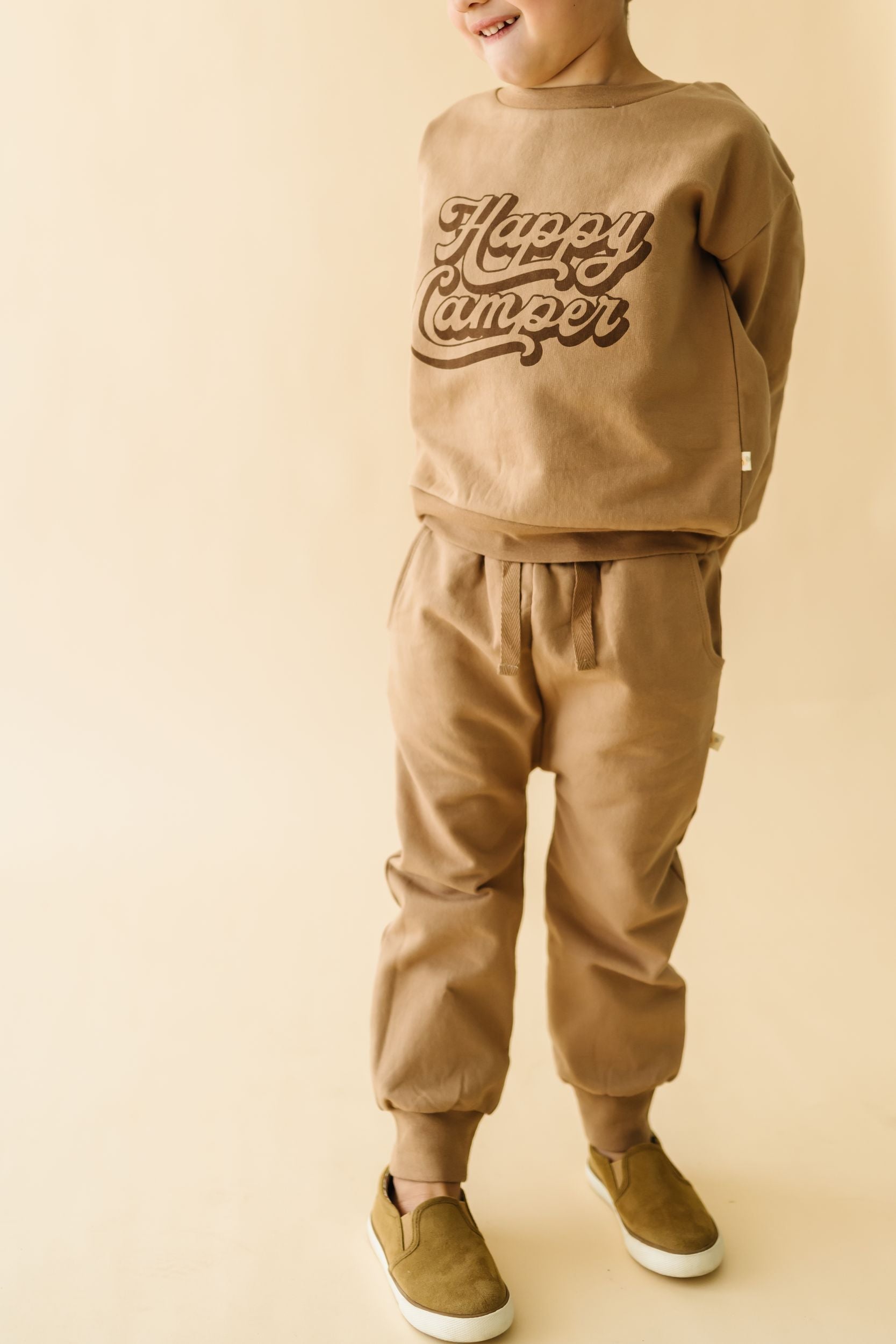 Organic Fleece Jogger Pants - Taupe