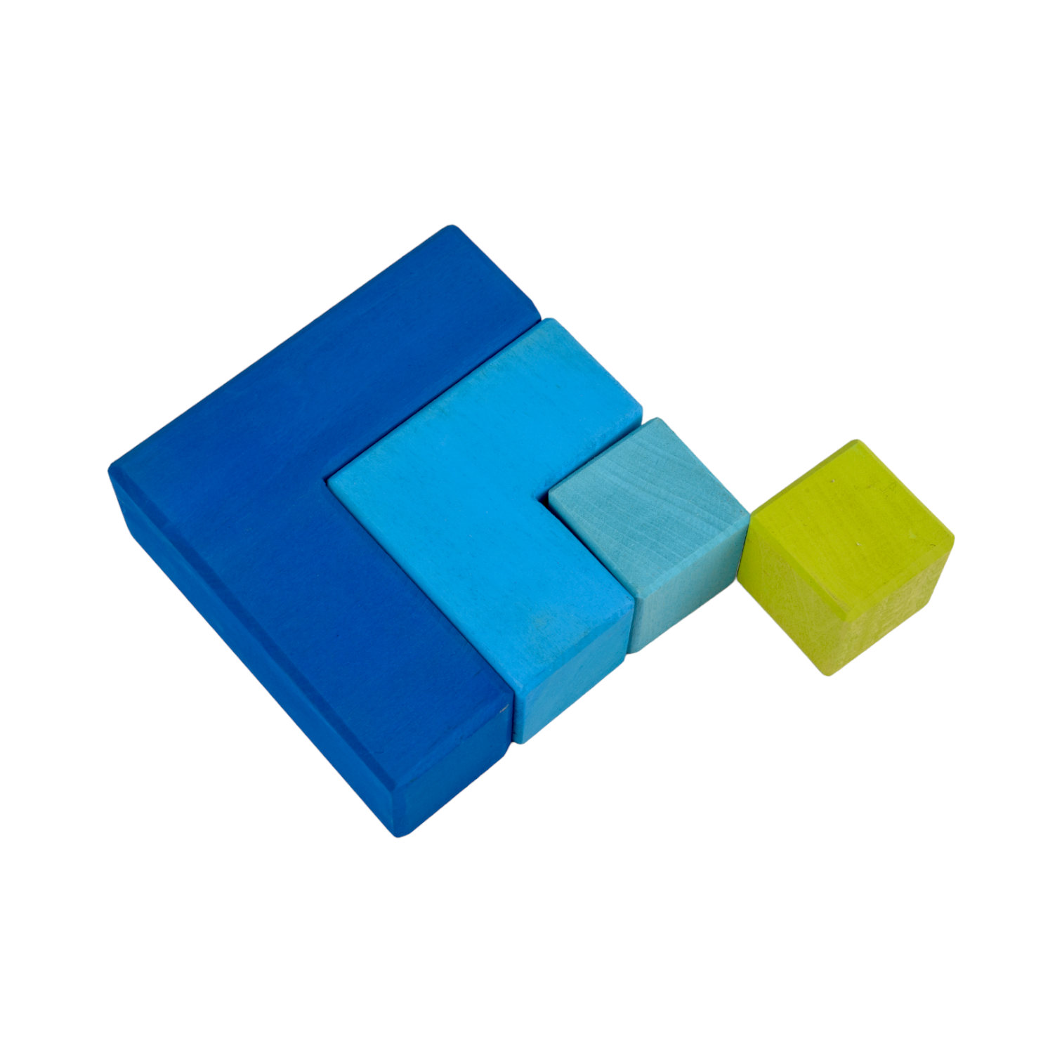 **Pre-order (Ships in 2-3 Weeks)**12-Piece Stained Large Rainbow Wooden Creative Puzzle Square with Storage Tray
