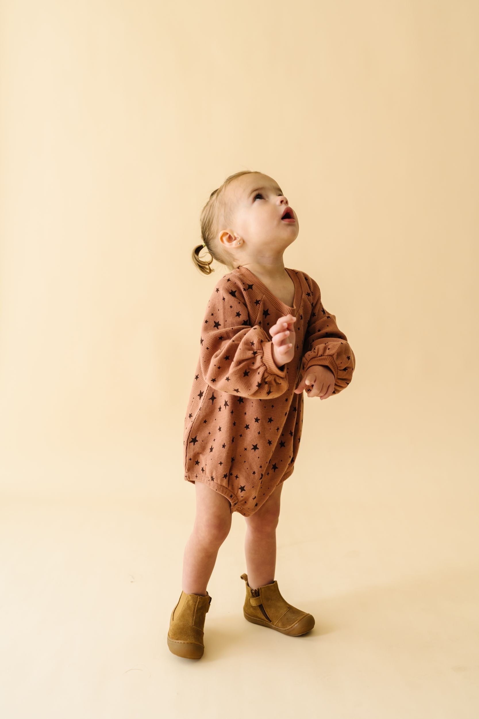 Organic Bubble Romper - Starstruck