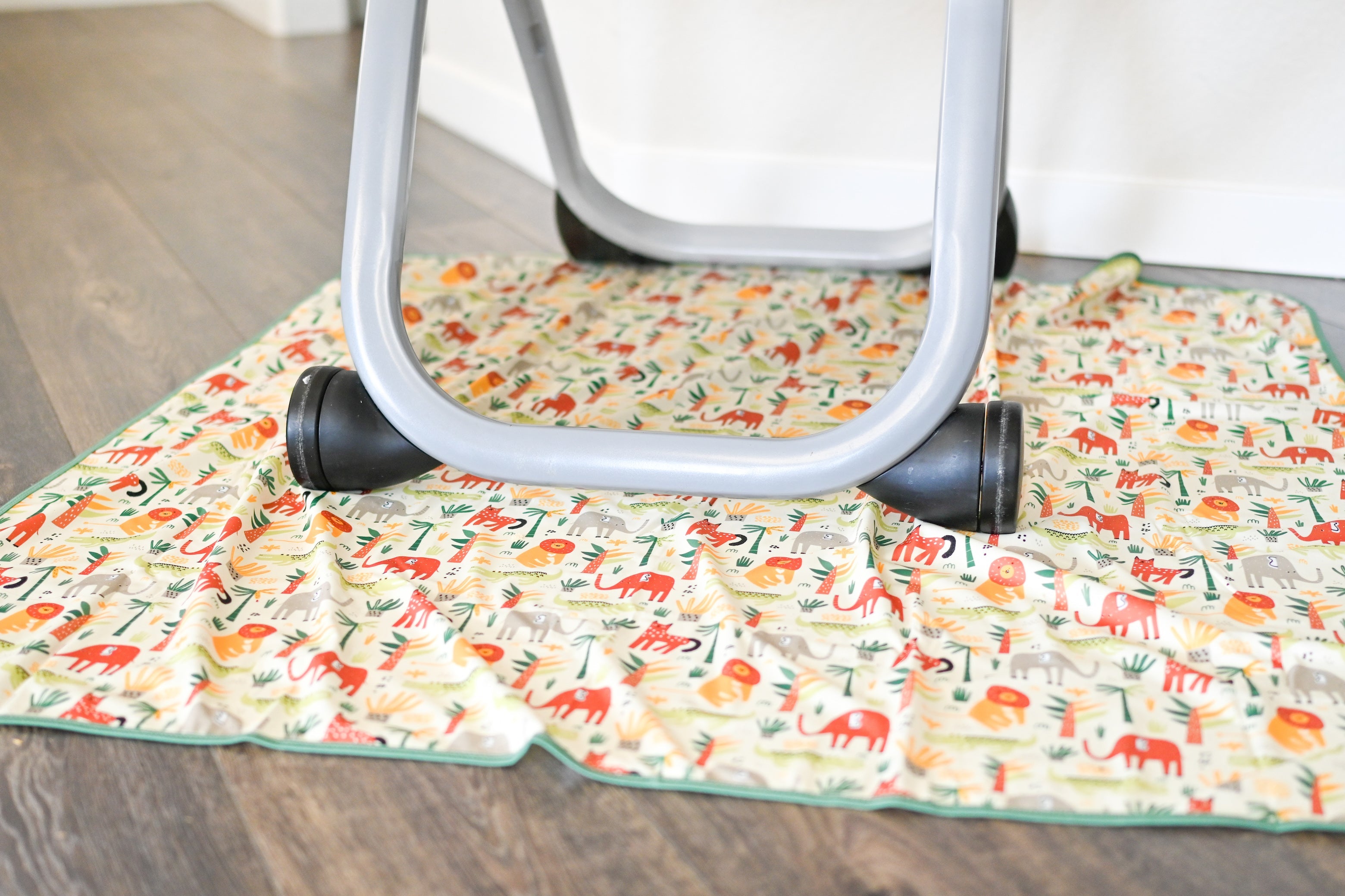 Safari Splash Mat - A Waterproof Catch-All for Highchair Spills and More!  BapronBaby   