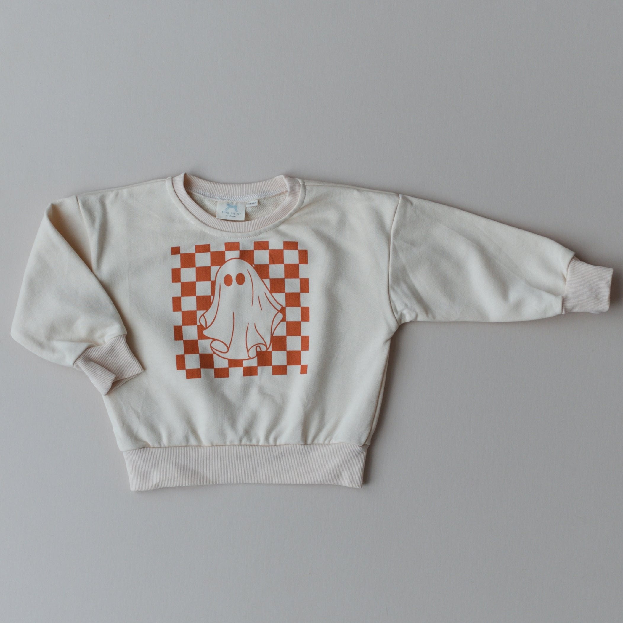 Checkered Ghost Crewneck Sweatshirt