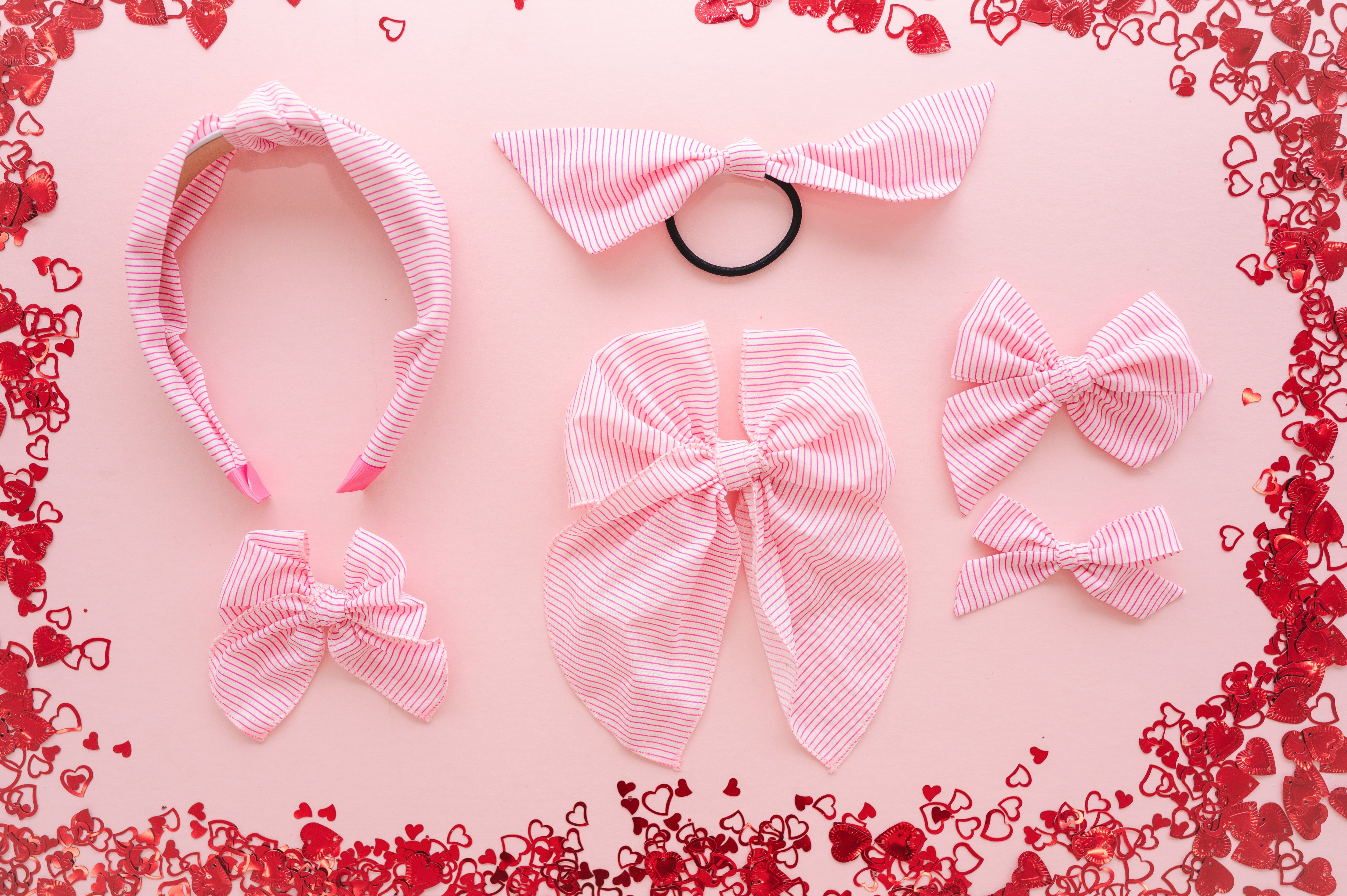 Candy Stripe | Oversized Hand-tied Bow
