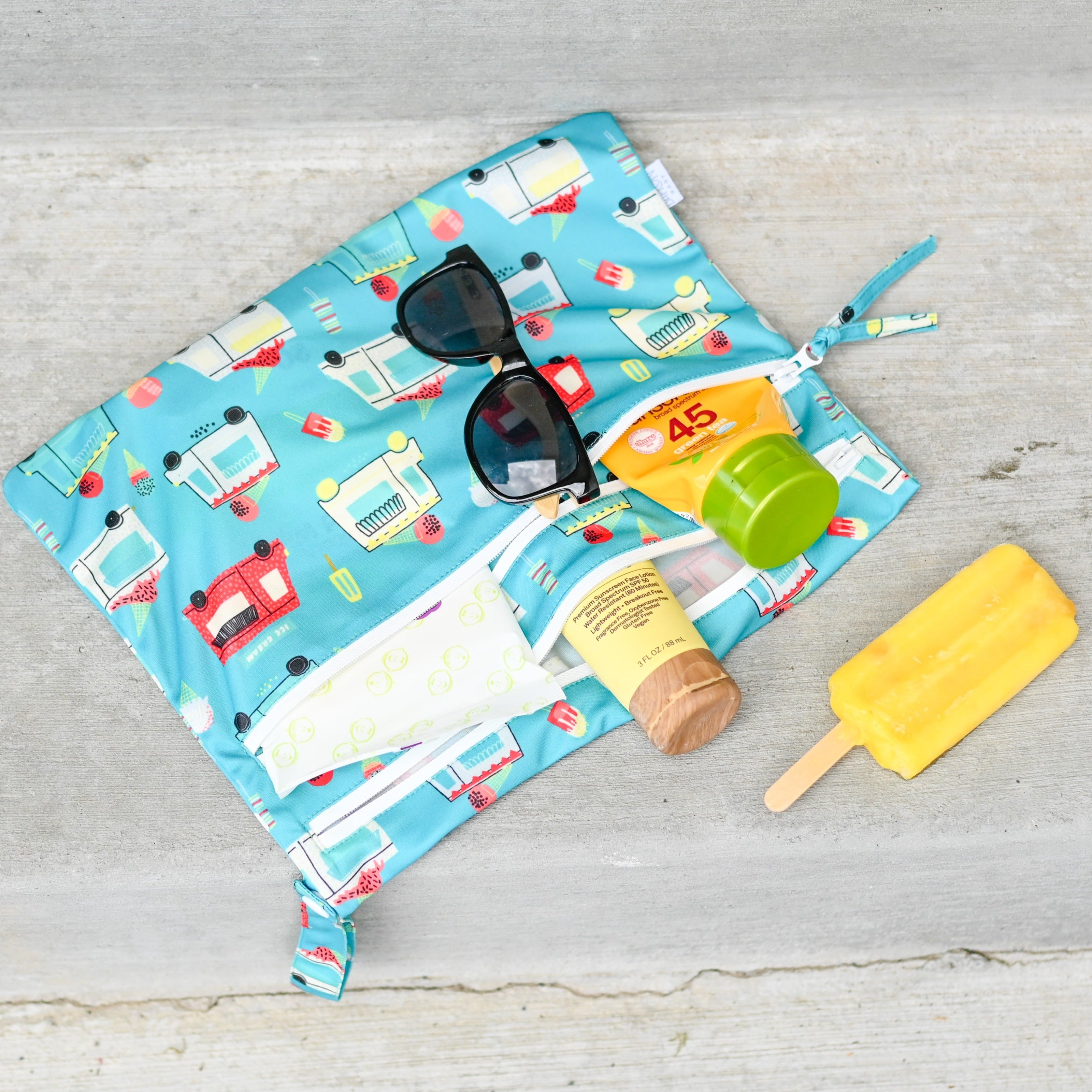 Ice Cream Truck - Waterproof Wet Bag (For mealtime, on-the-go, and more!)  BapronBaby   