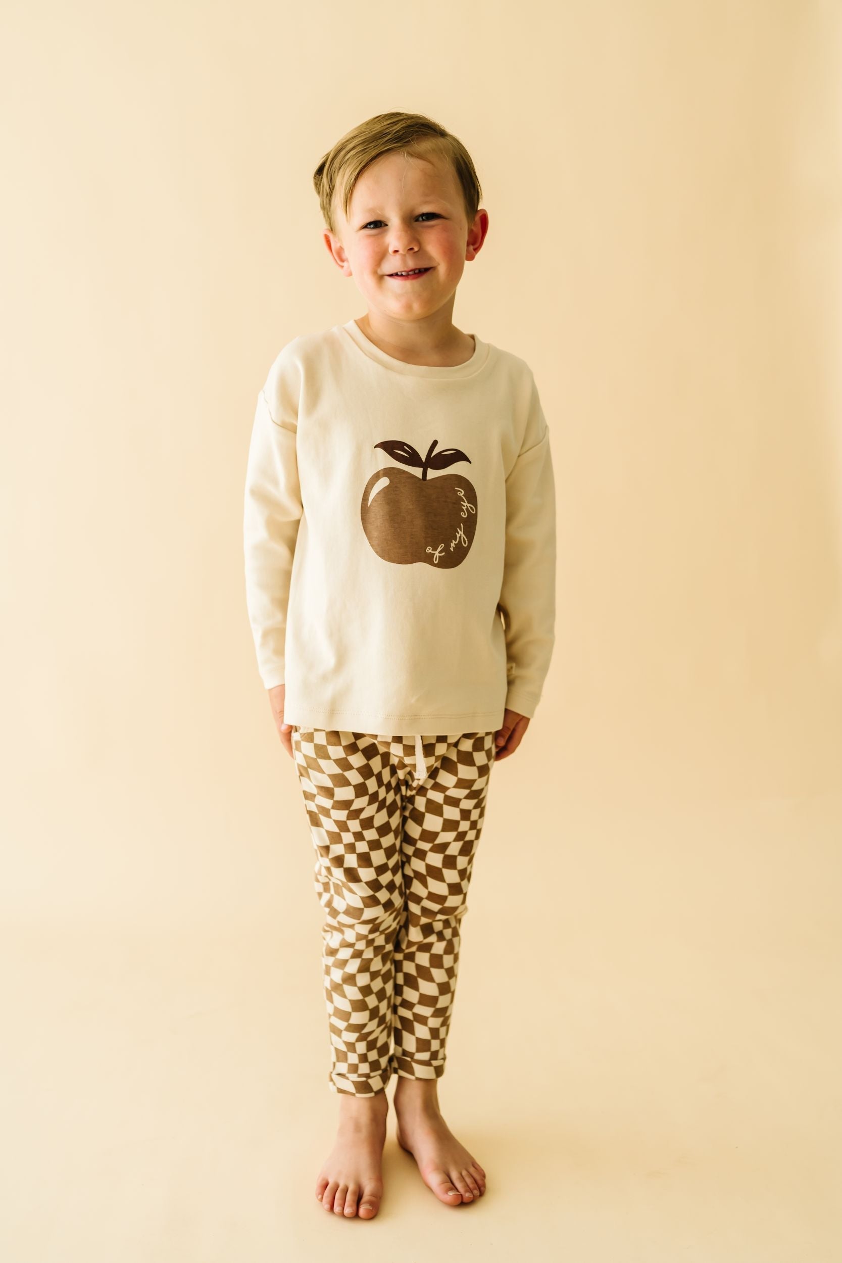 Organic Long Sleeve Tee & Pant Set - Apple Of My Eye