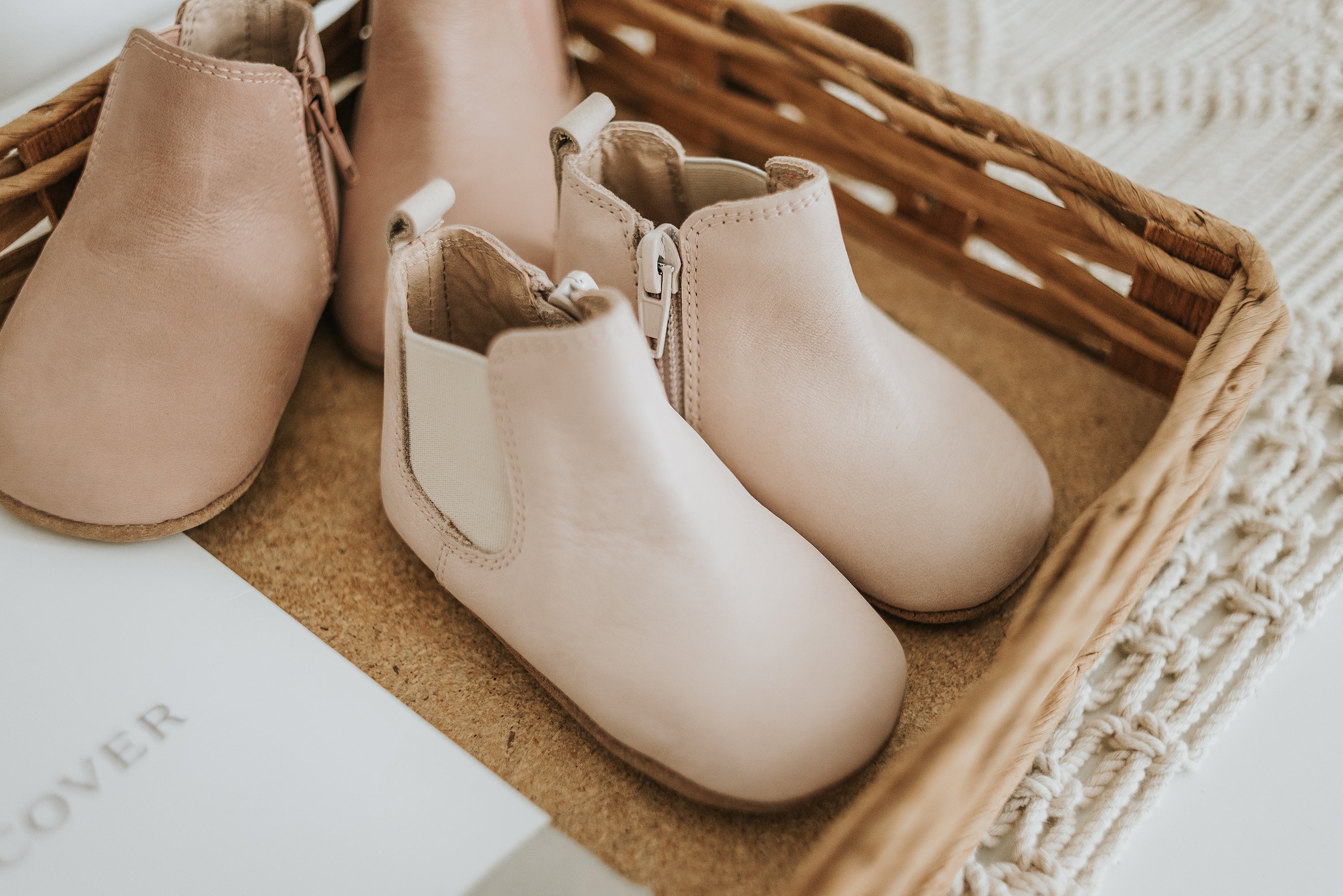 Waxed Leather Chelsea Boot | Color 'Vail Cream' | Soft Sole  Consciously Baby   