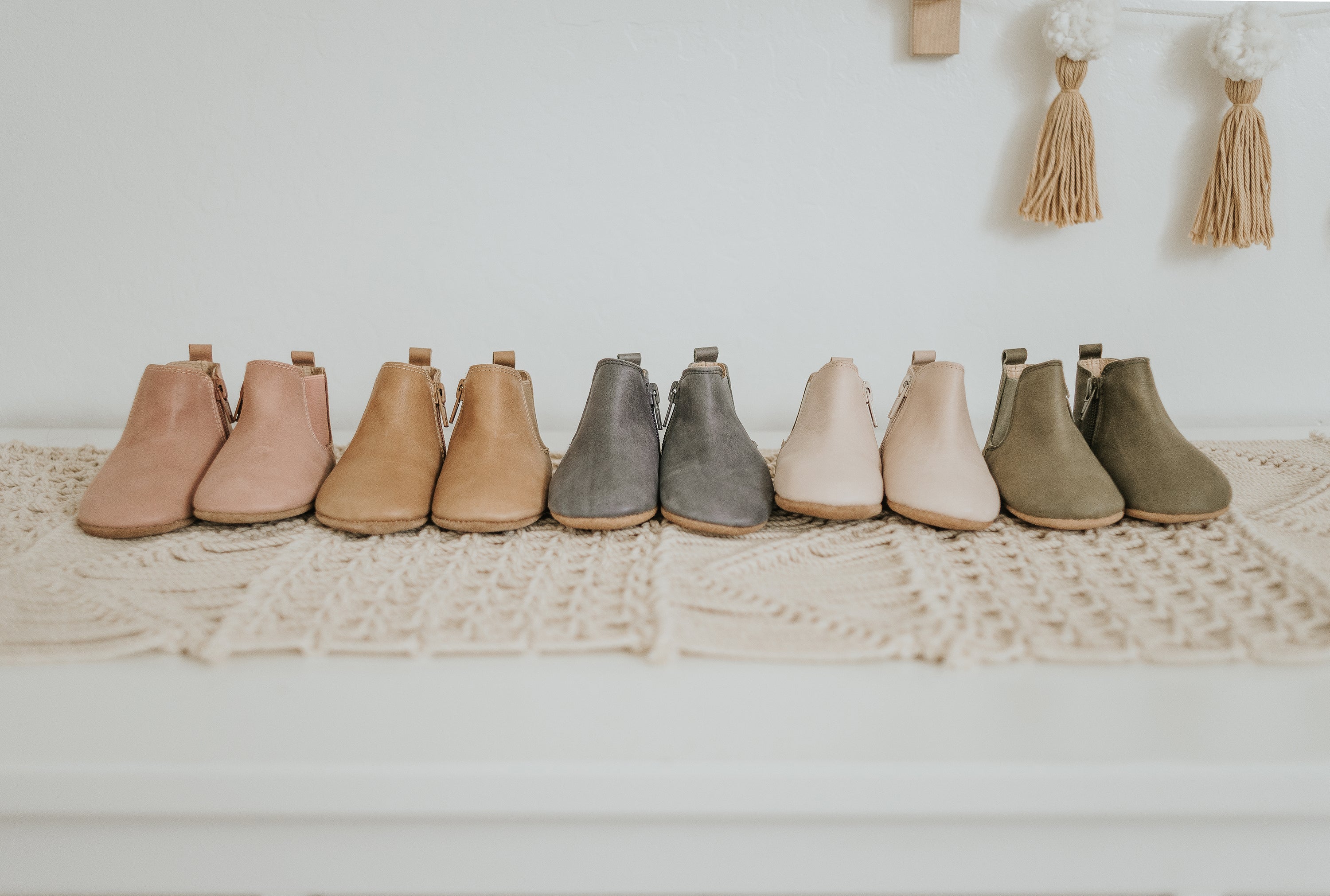 Waxed Leather Chelsea Boot | Color 'Antelope Pink' | Soft Sole  Consciously Baby   