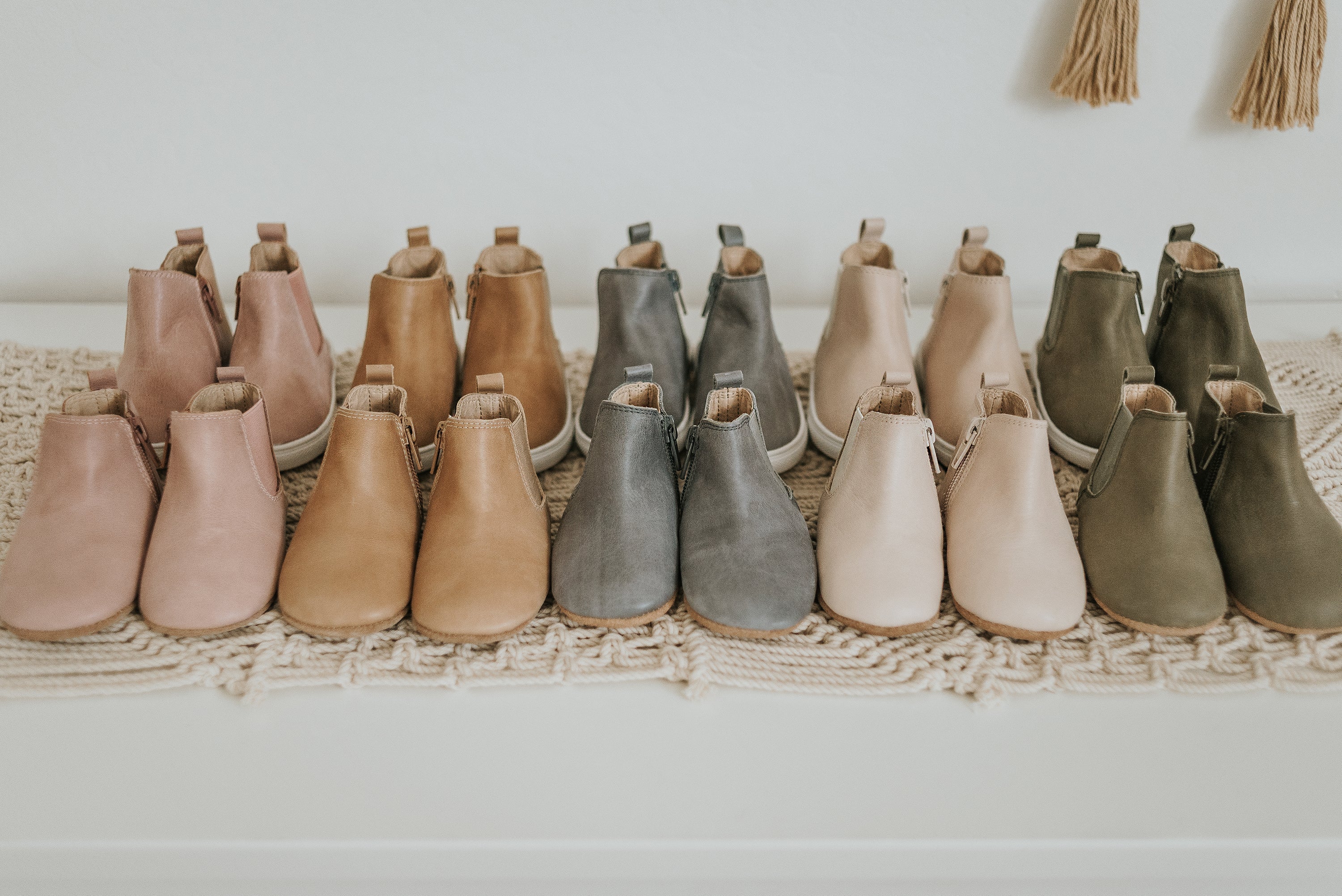 Waxed Leather Chelsea Boot | Color 'Vail Cream' | Soft Sole  Consciously Baby   