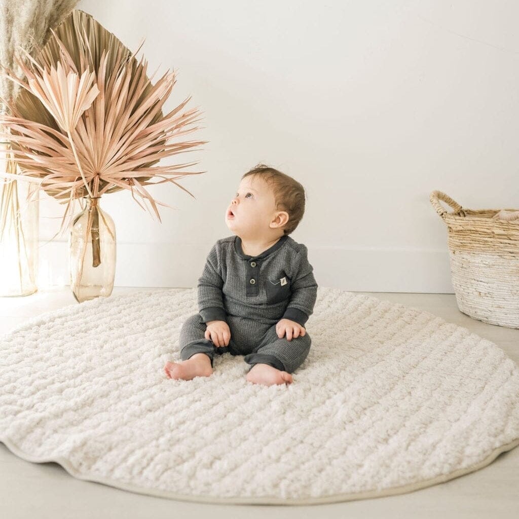 Sherpa & Cotton Baby Playmat - Pearl Sherpa