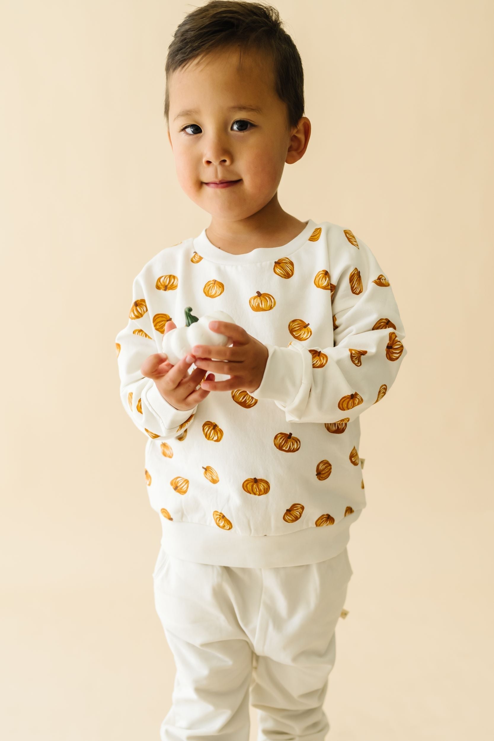 Organic Fleece Sweatshirt - Pumpkin