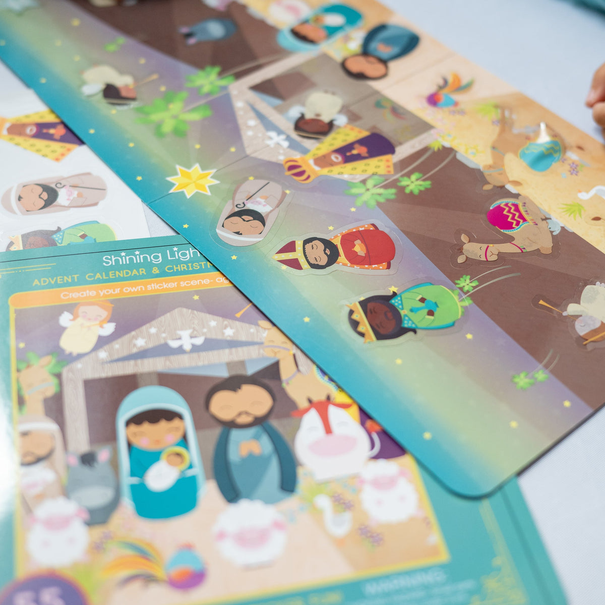 Advent Calendar & Christmas Nativity Scene Reusable Sticker Fun