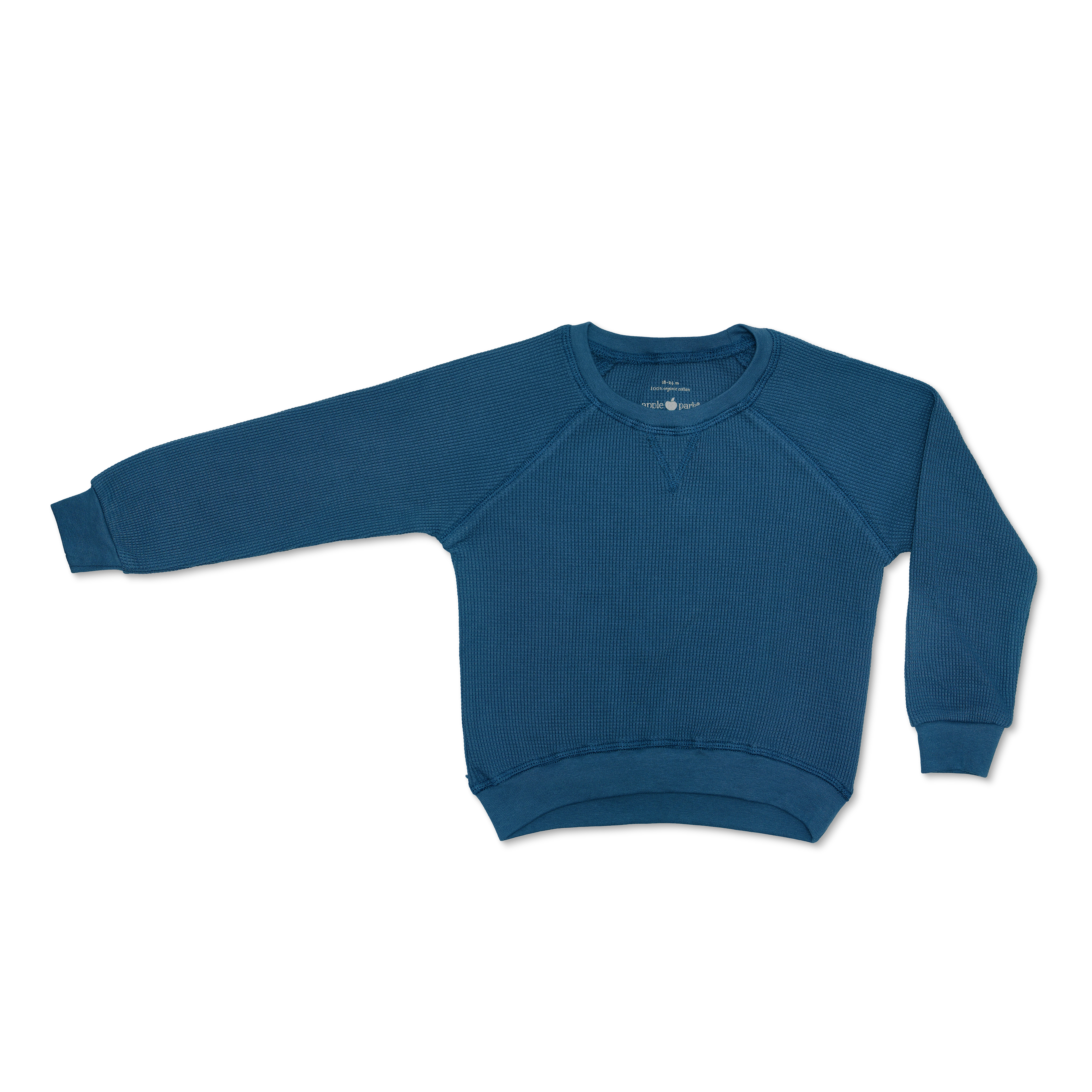 Waffle Crew Neck Sweatshirt - Marine