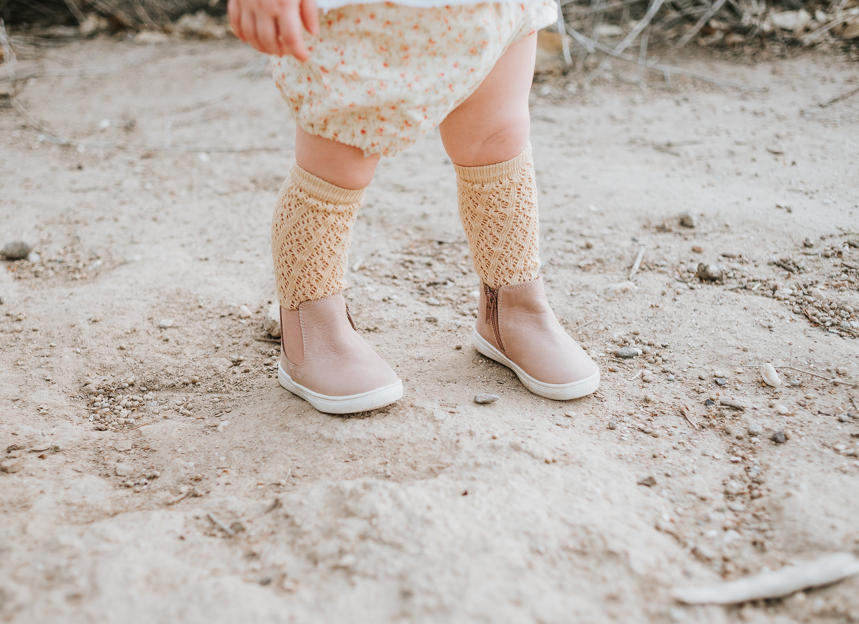 Waxed Leather Chelsea Boot | Color 'Antelope Pink' | Hard Sole  Consciously Baby   