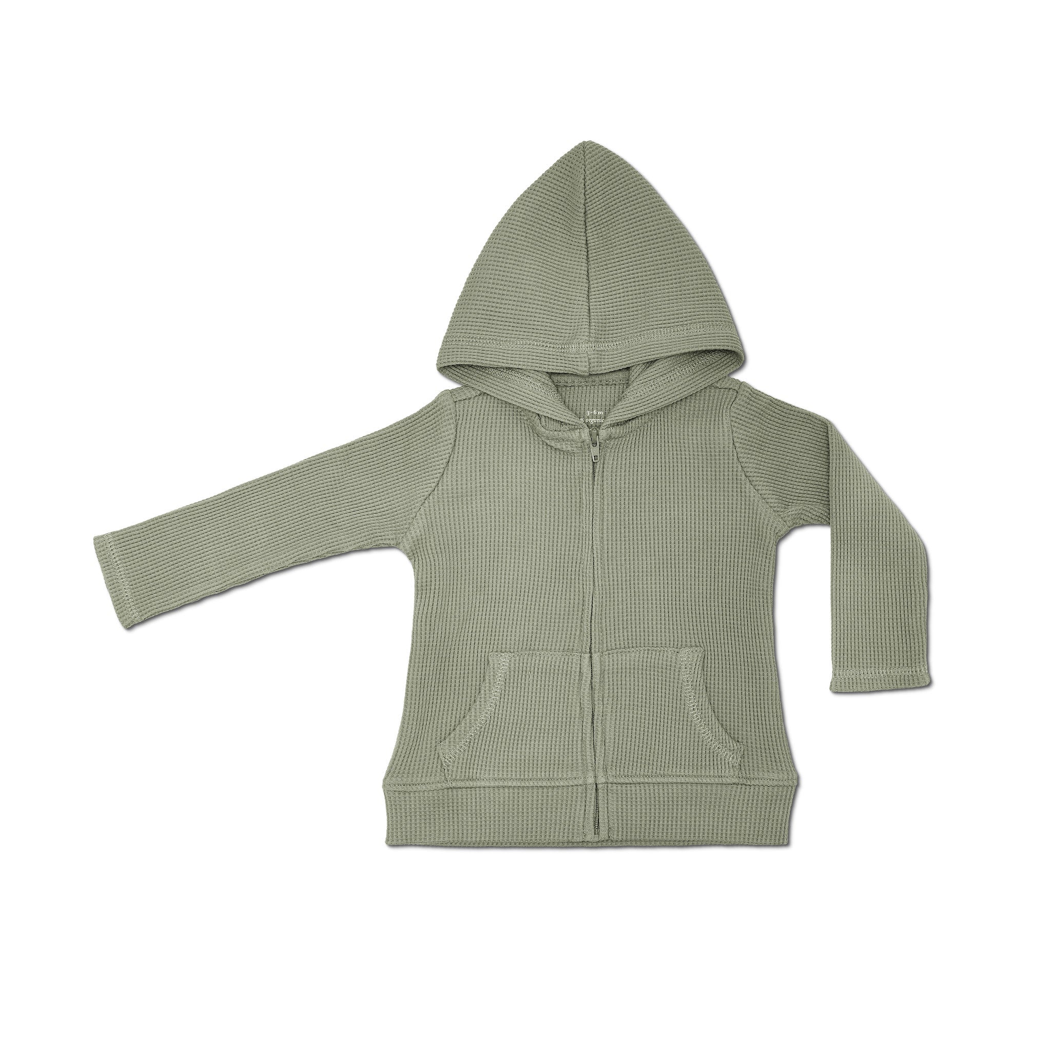 Waffle Hoodie - Olive Green