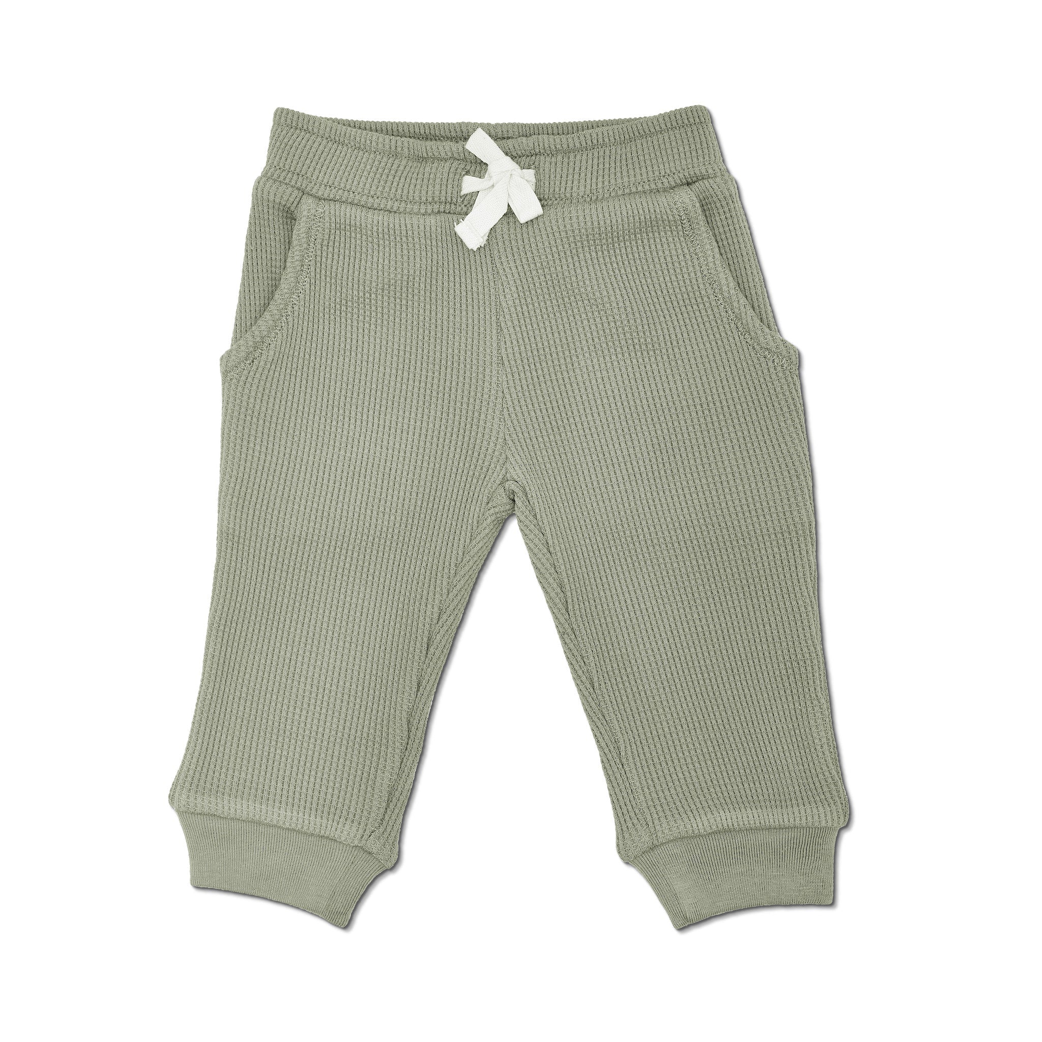 Waffle Joggers - Olive Green