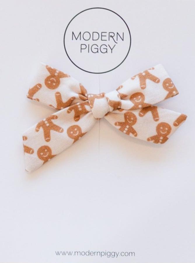 Gingerbread | Pigtail Set - Hand-tied Bow