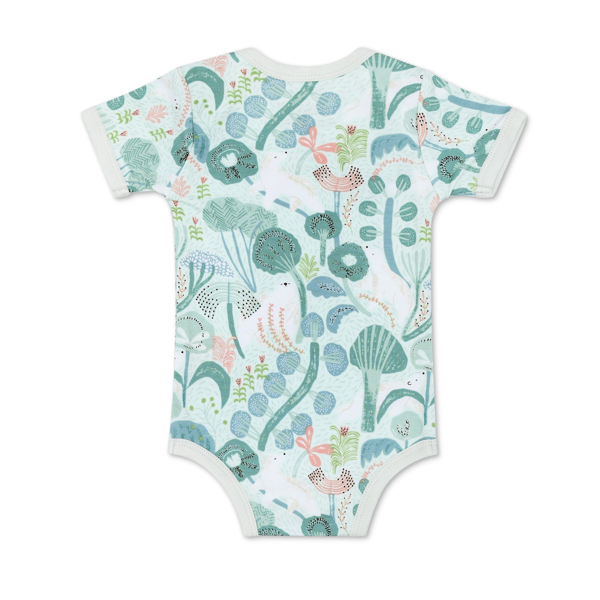 Bamboo Blend Essential Onesie - Minty Bear Bloom