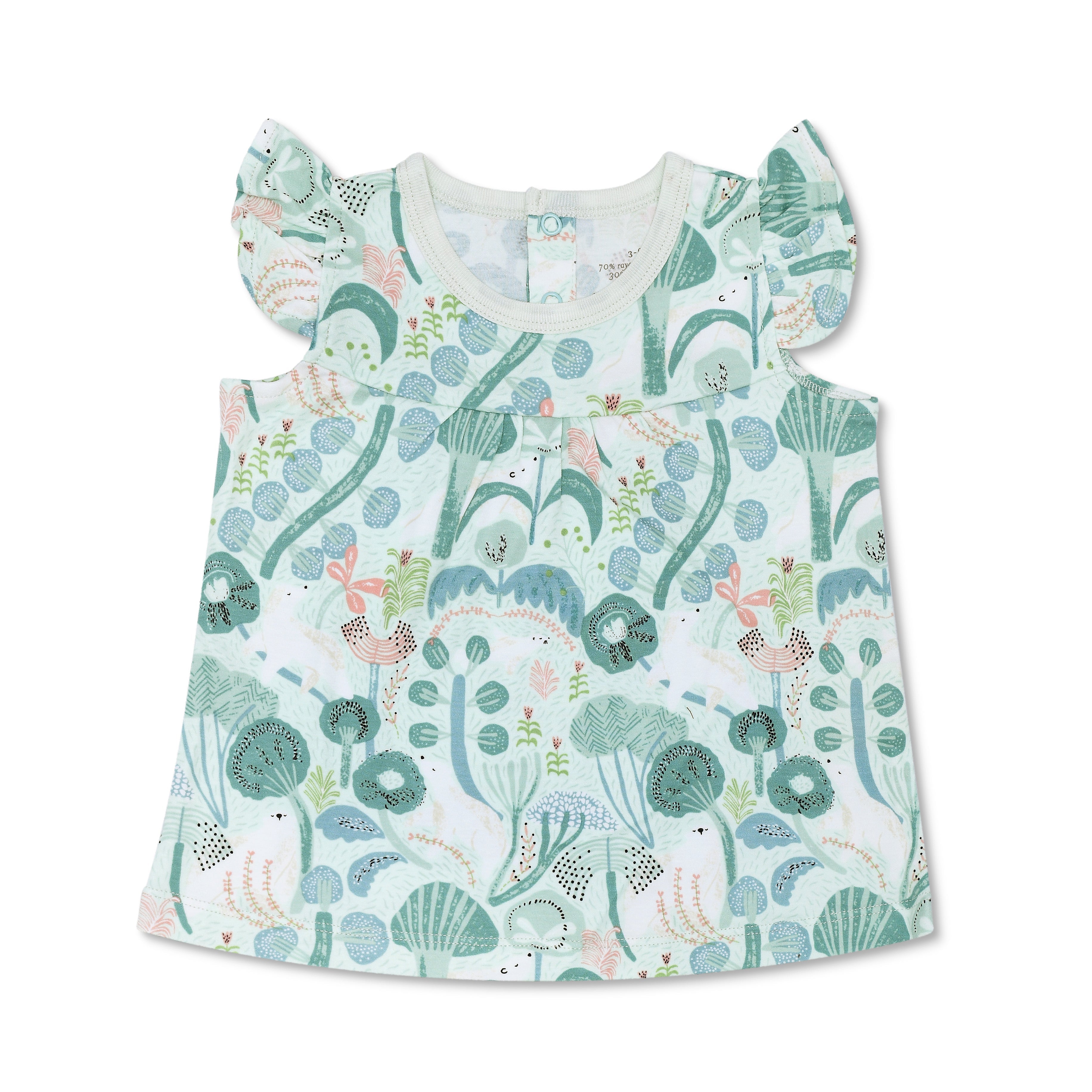 Bamboo Blend Dress - Minty Bear Bloom