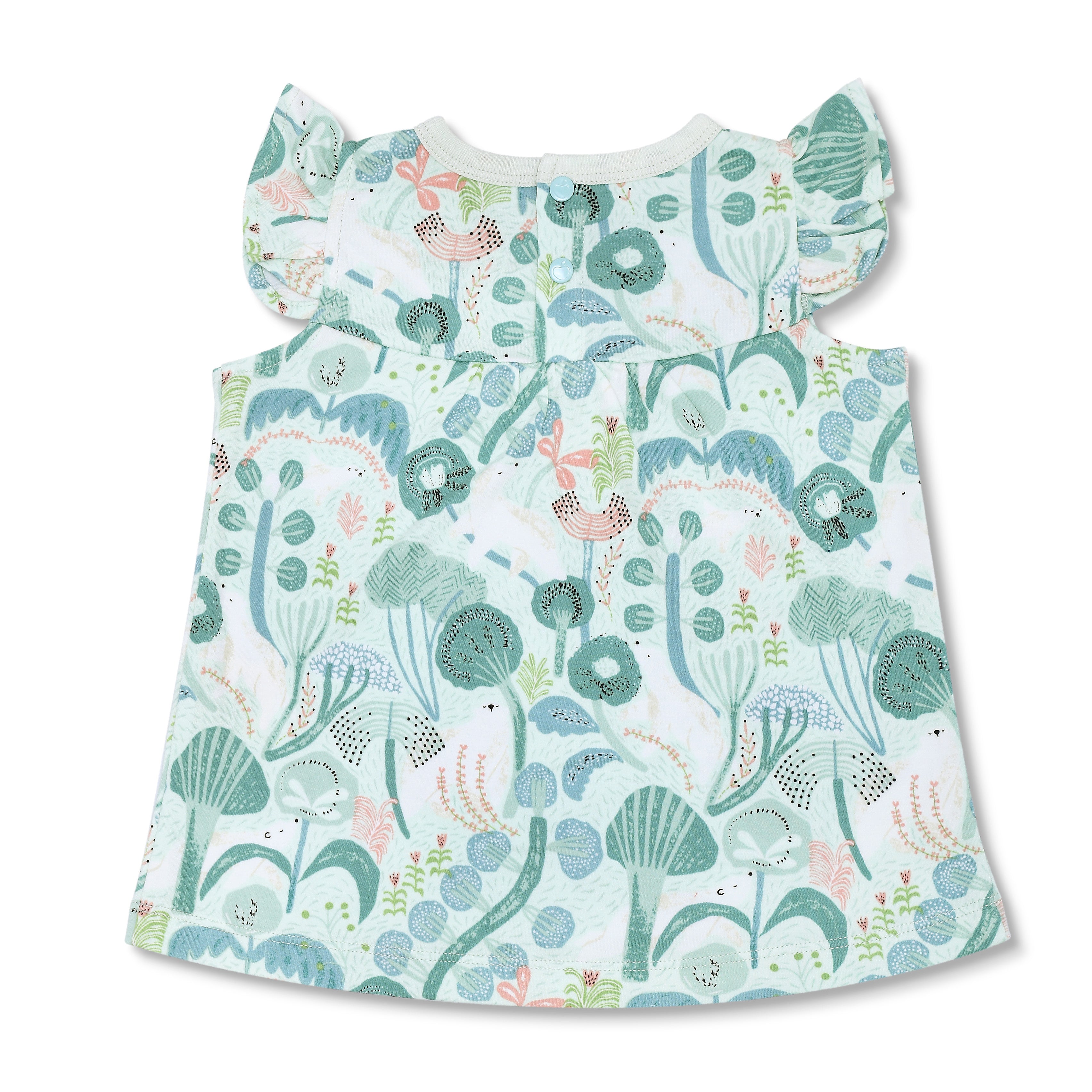 Bamboo Blend Dress - Minty Bear Bloom