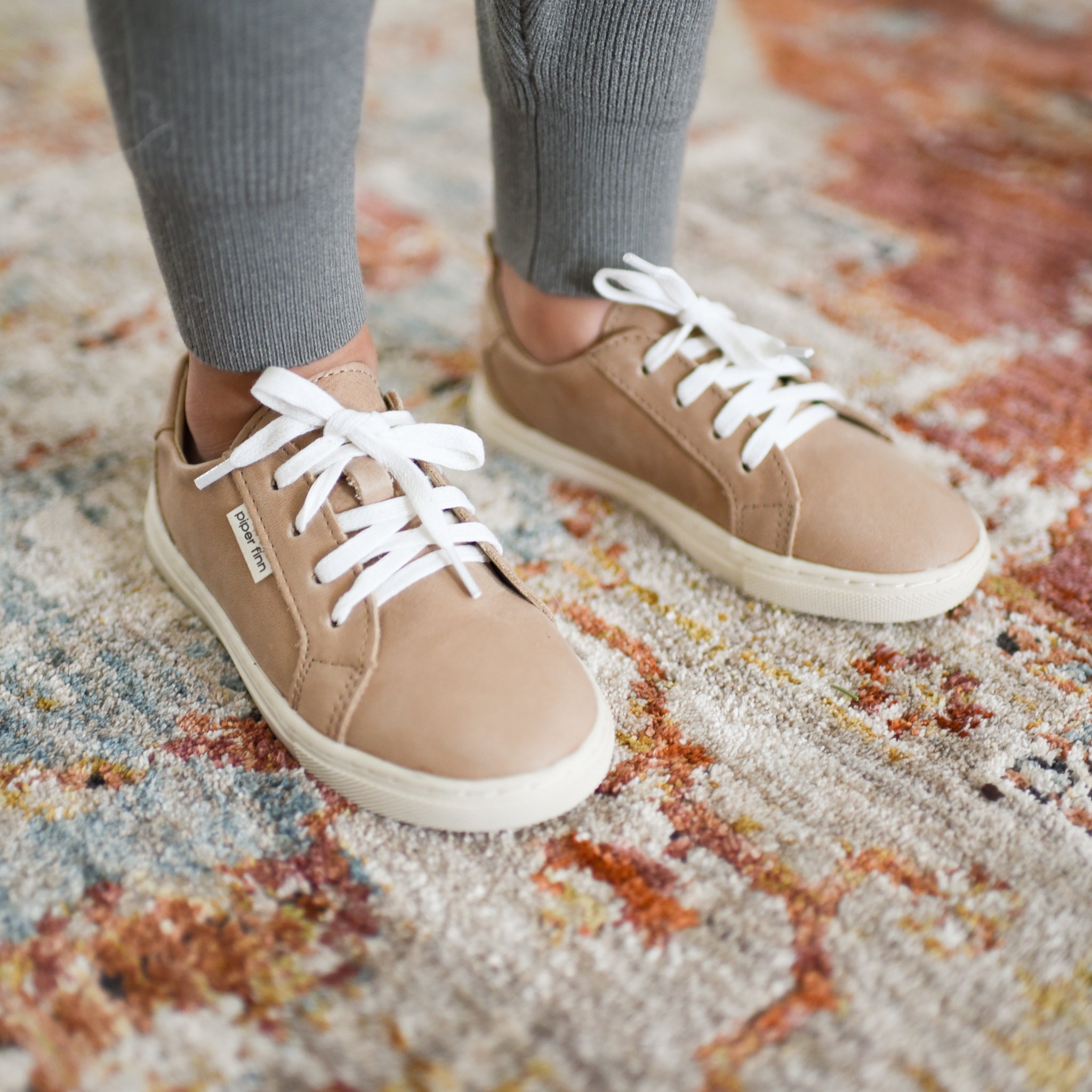 Tan Waxed - Low Top Sneakers