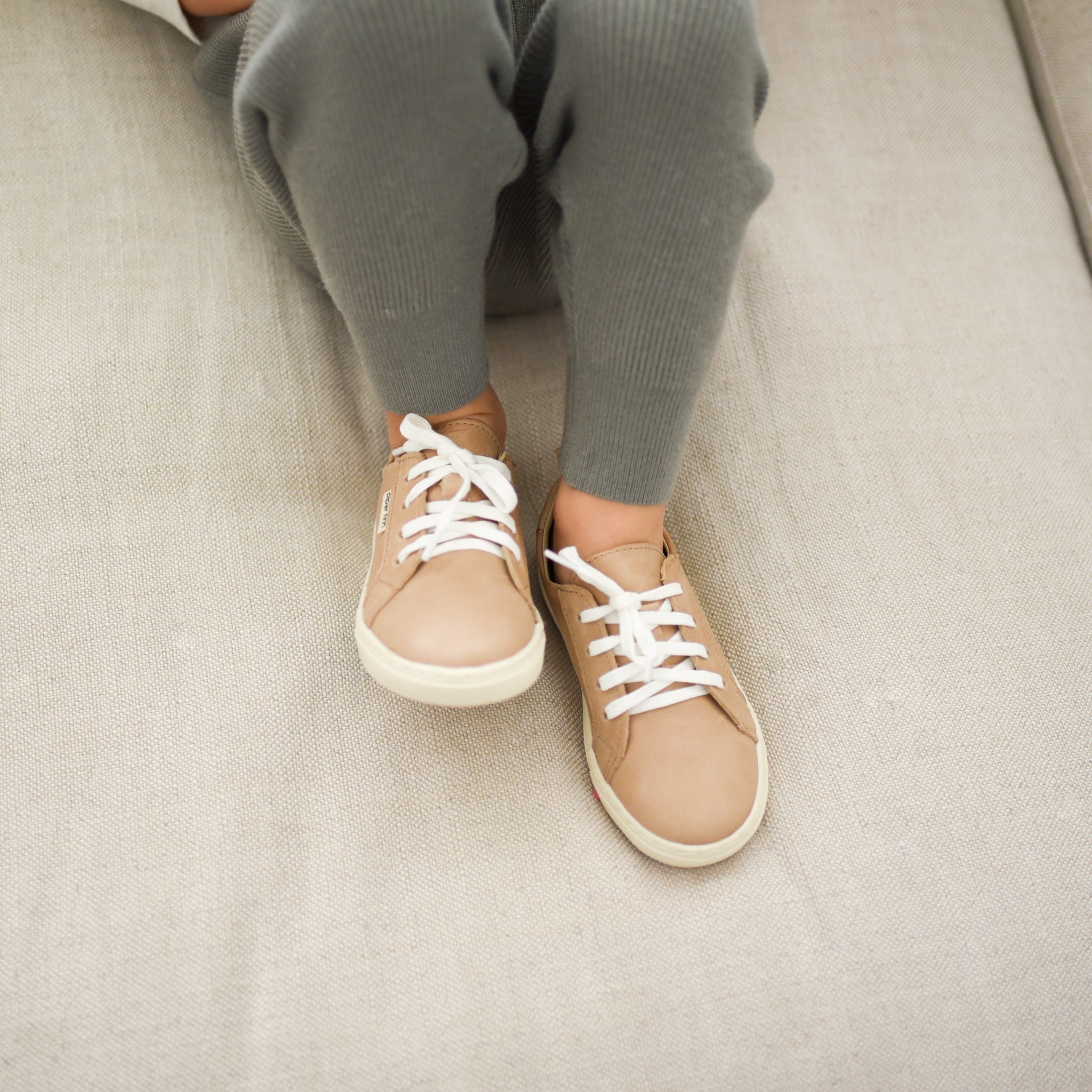 Tan Waxed - Low Top Sneakers