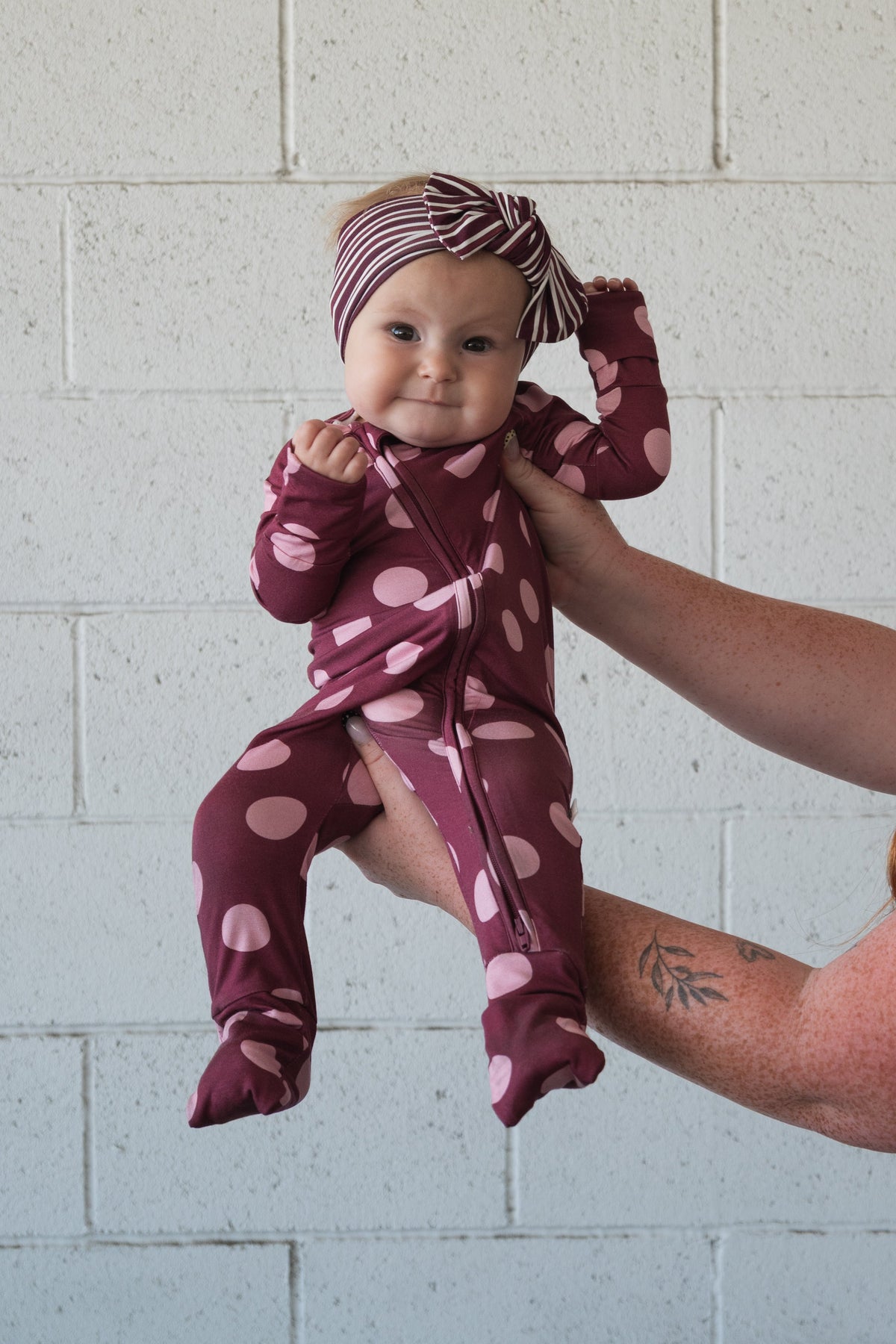 Bamboo Zip Pajamas | Heather Rose Dot