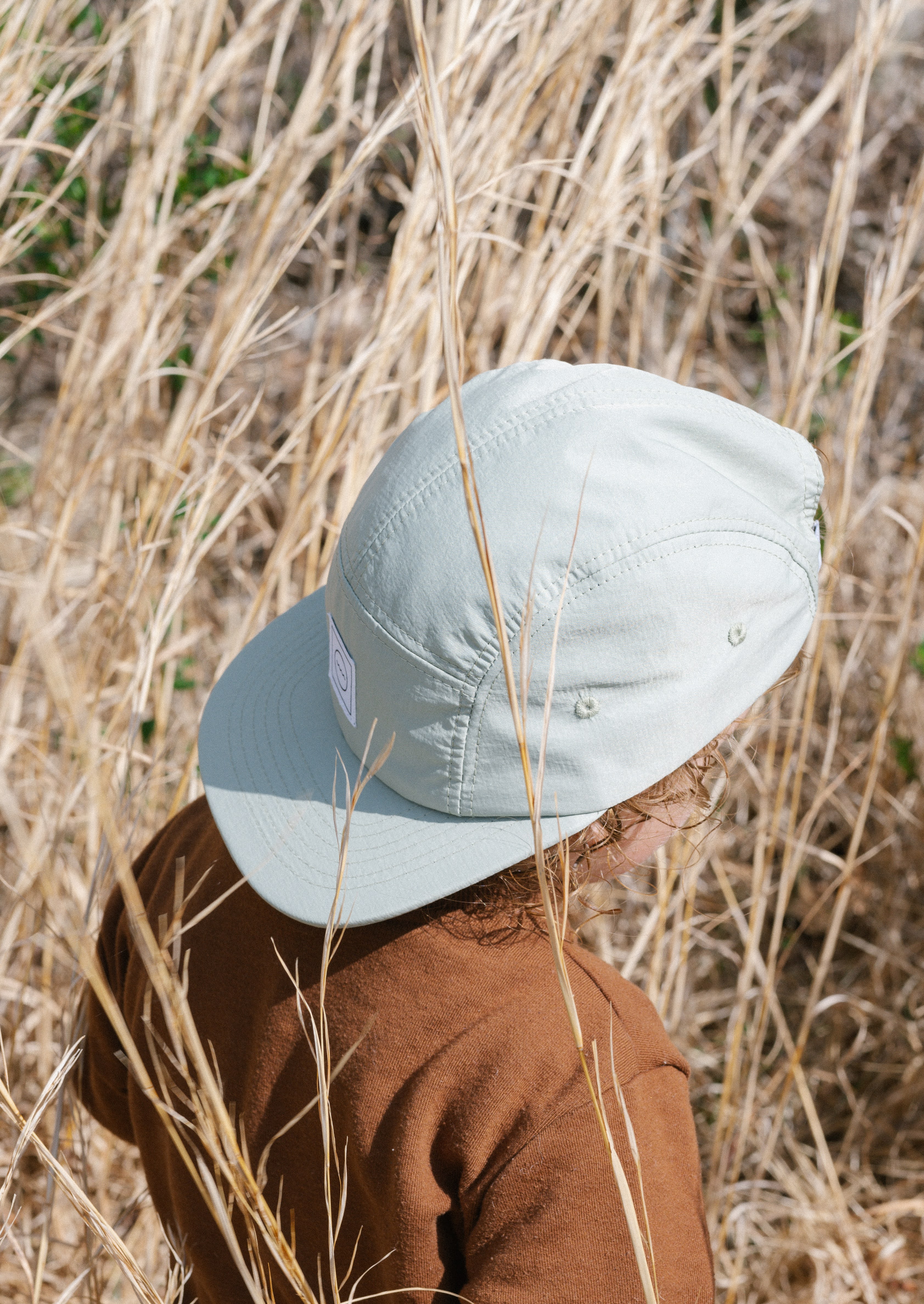 Nylon Five-Panel Hat in Sea Foam