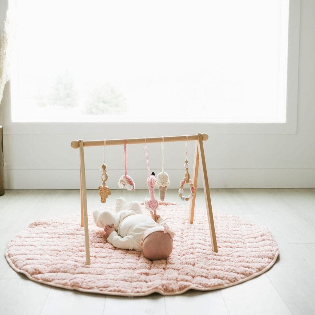 Sherpa & Cotton Baby Playmat - Blush Sherpa