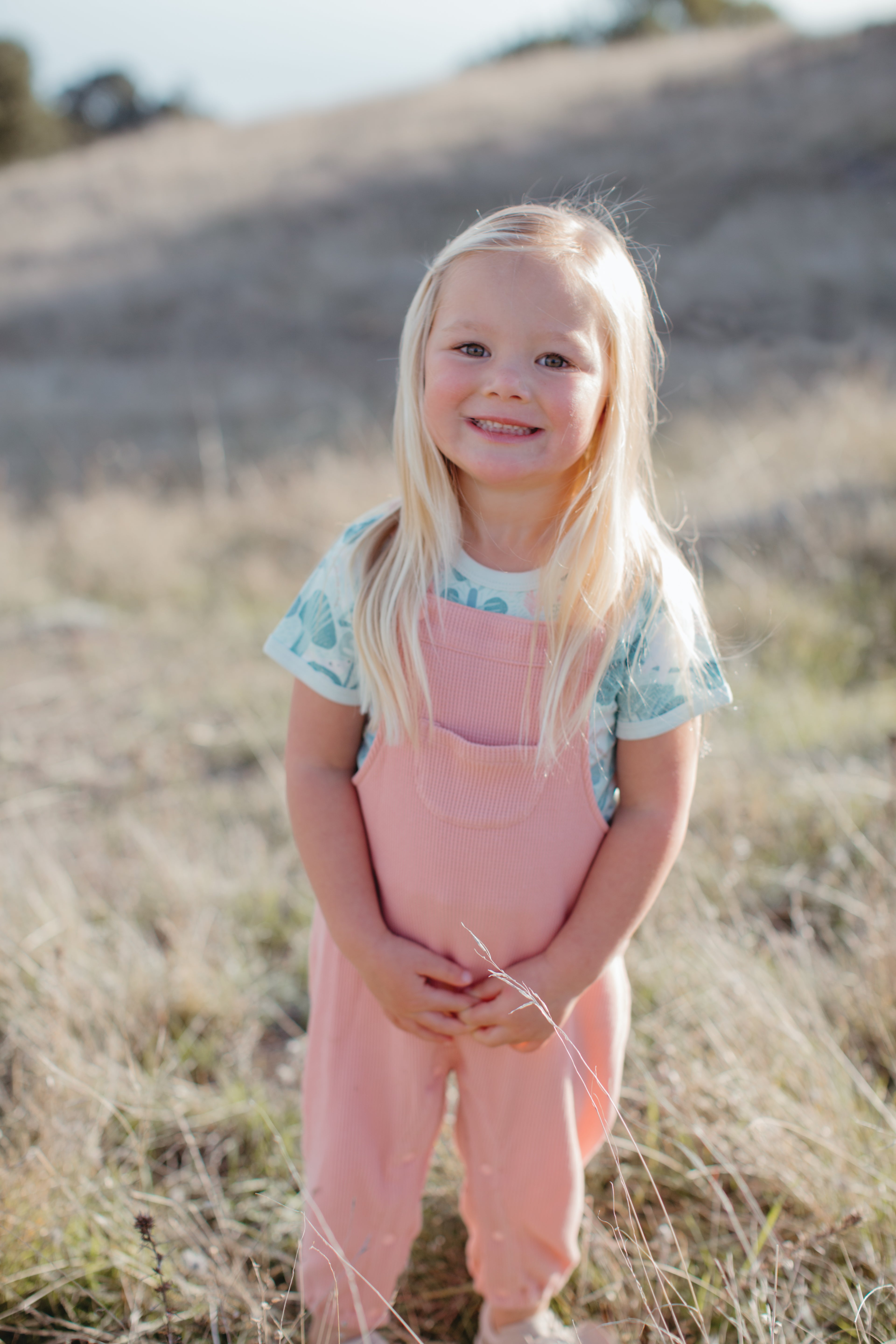 Waffle Overalls - Dusty Rose