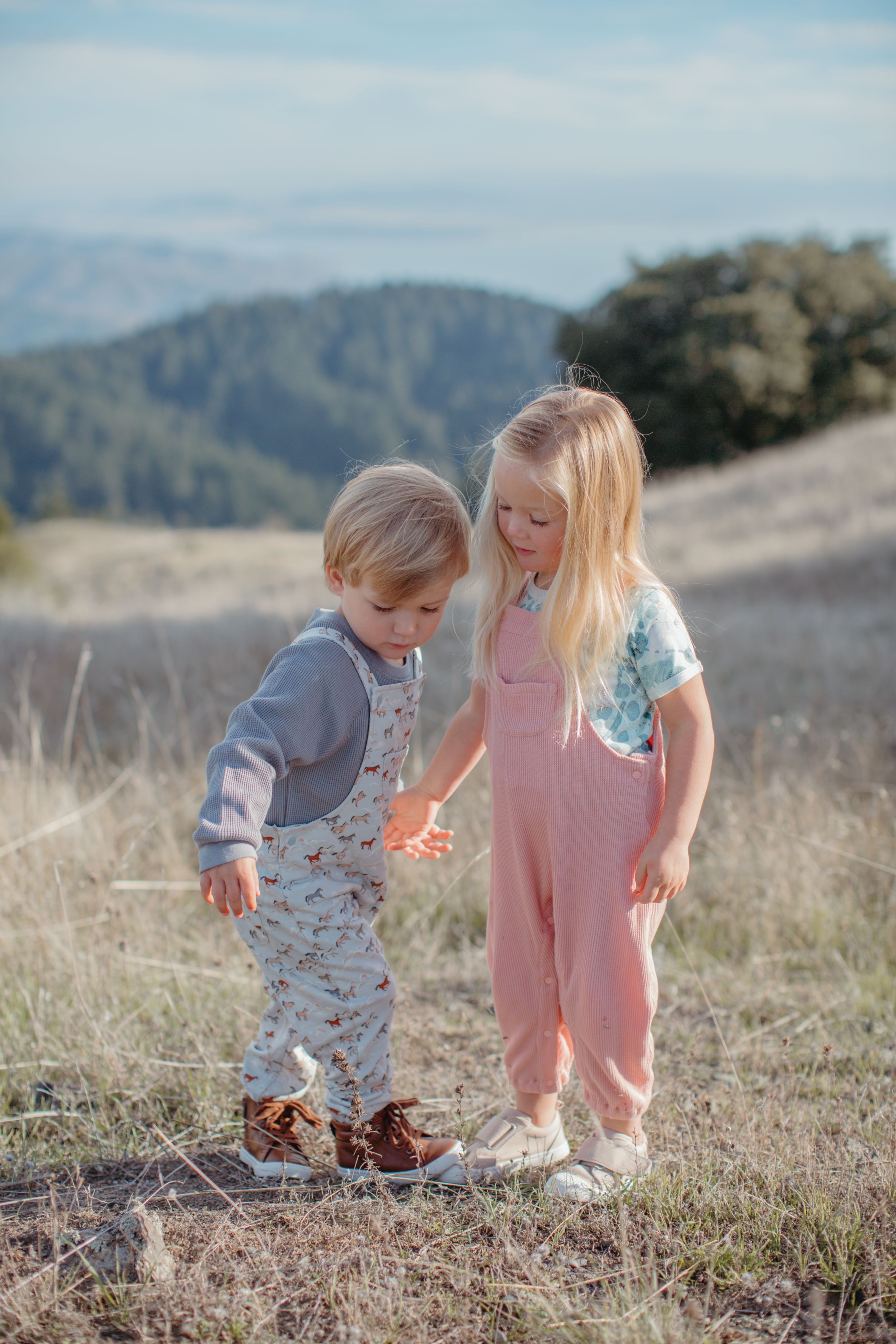 Waffle Overalls - Dusty Rose