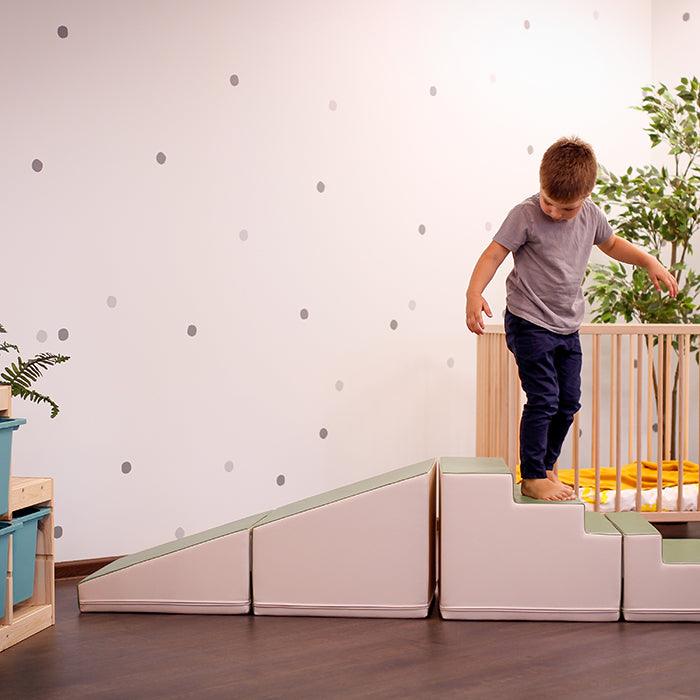 4 Piece Soft Play Step and Slide Set - Transformer