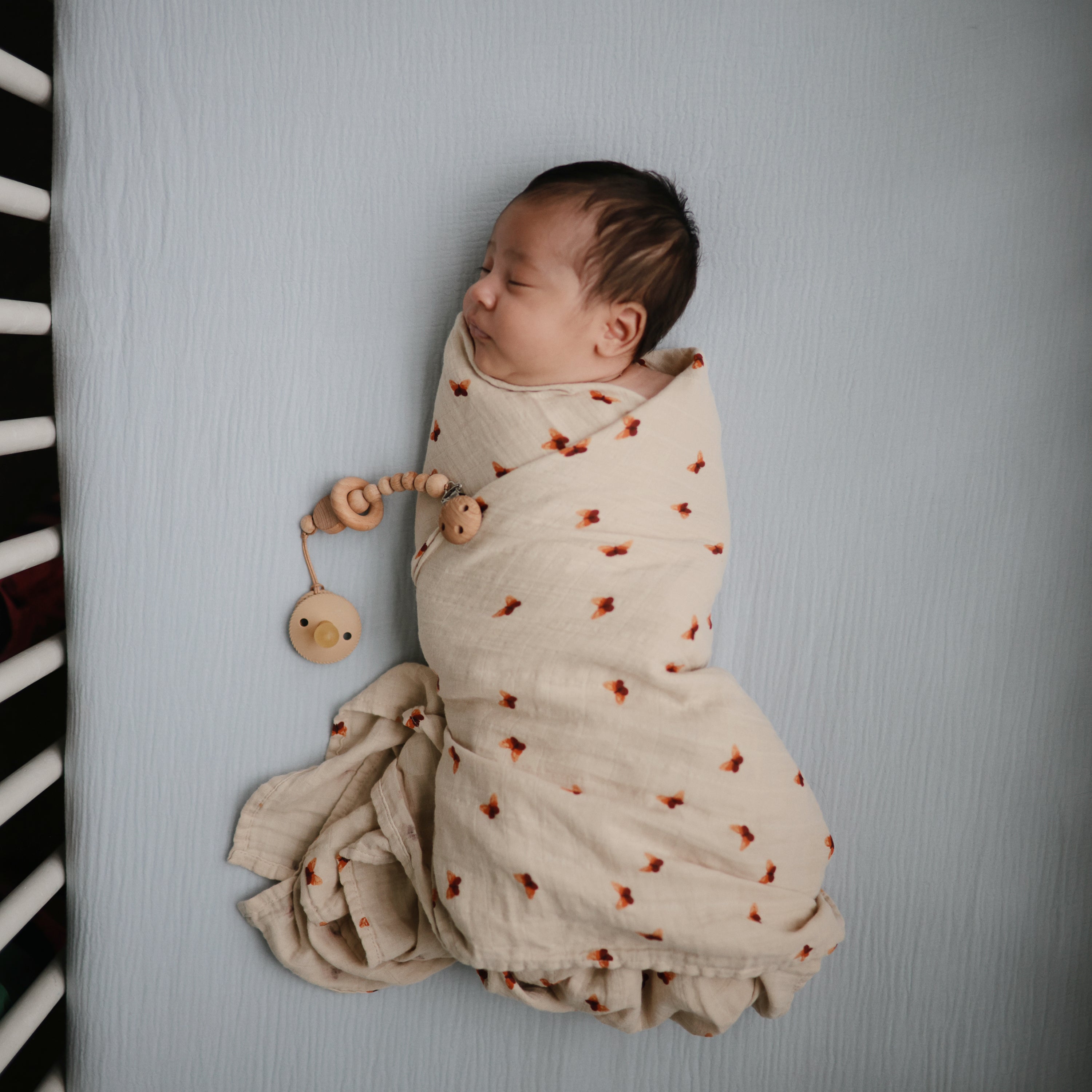 Organic Cotton Muslin Swaddle Blanket Swaddle Mushie   