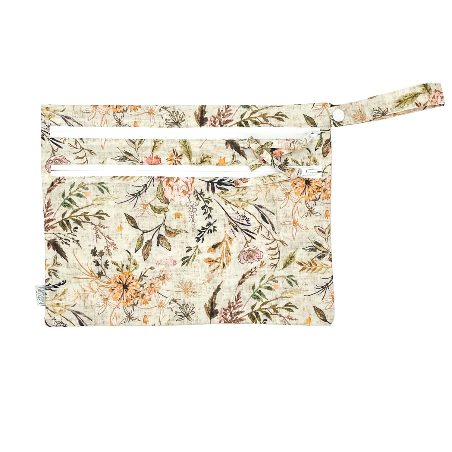 Delilah Floral - Waterproof Wet Bag (For mealtime, on-the-go, and more!)  BapronBaby   