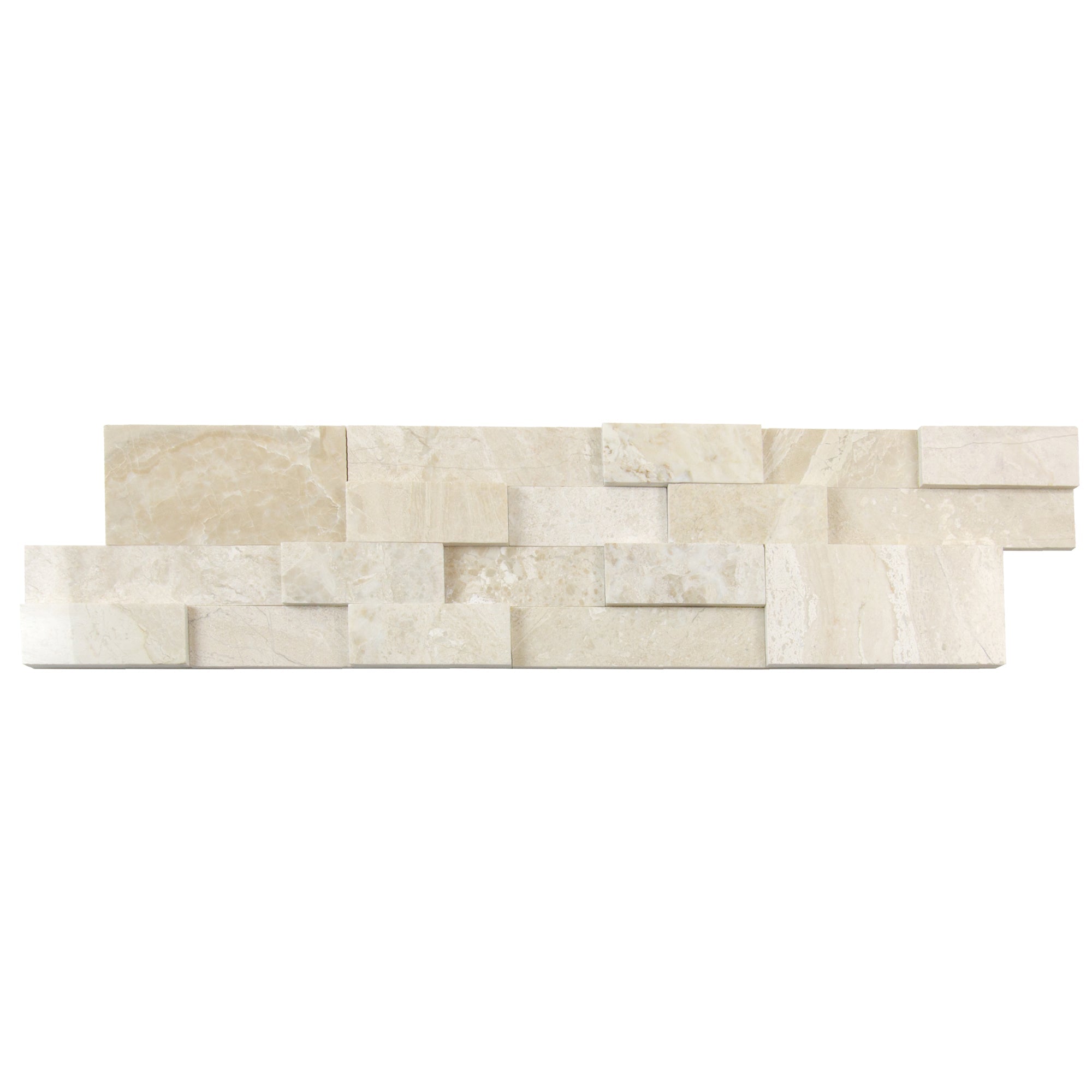 Diana Royal Ledger 3D Panel 6"x24" Honed Natural Marble Wall Tile - Belair Collection