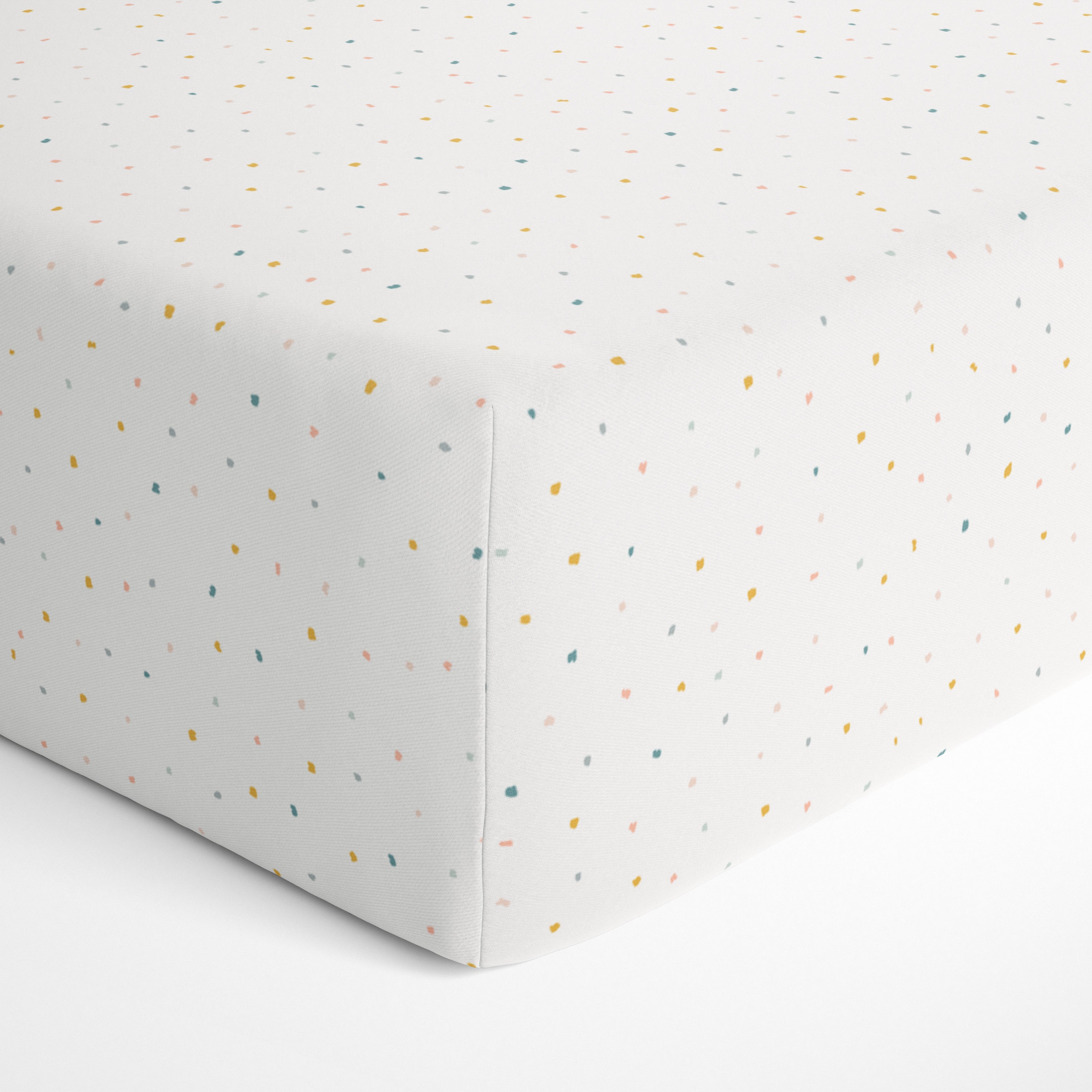 Organic Crib Sheet - Dotty Crib Sheet Makemake Organics   