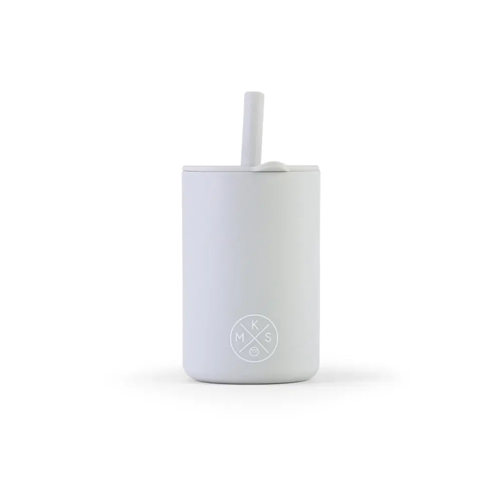 Drinking cup with straw - Light grey