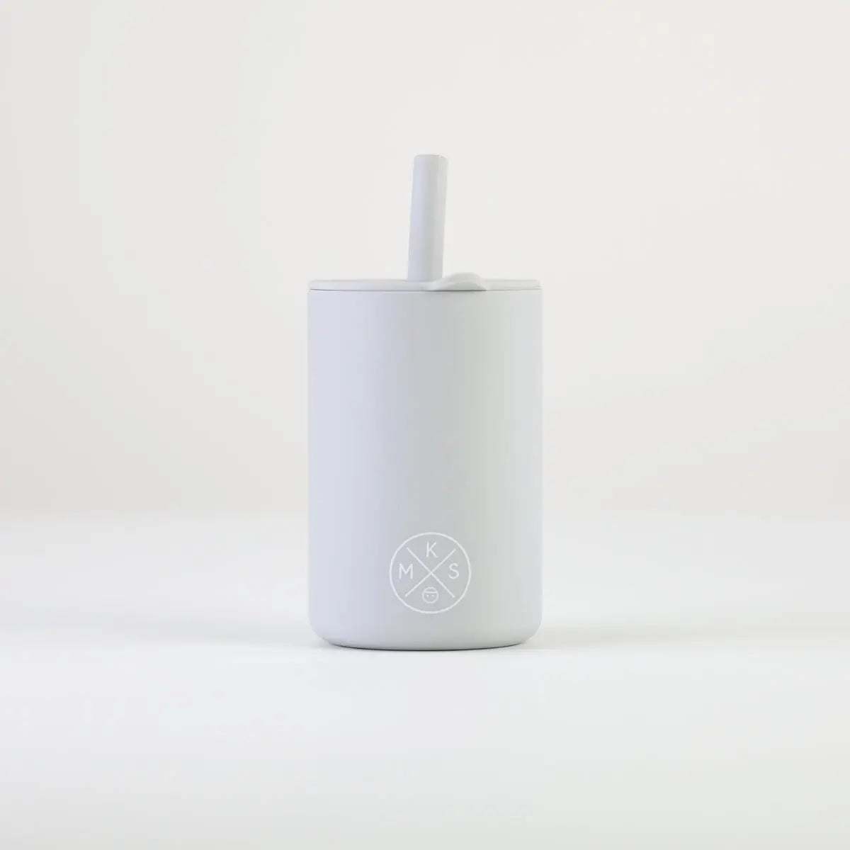 Drinking cup with straw - Light grey