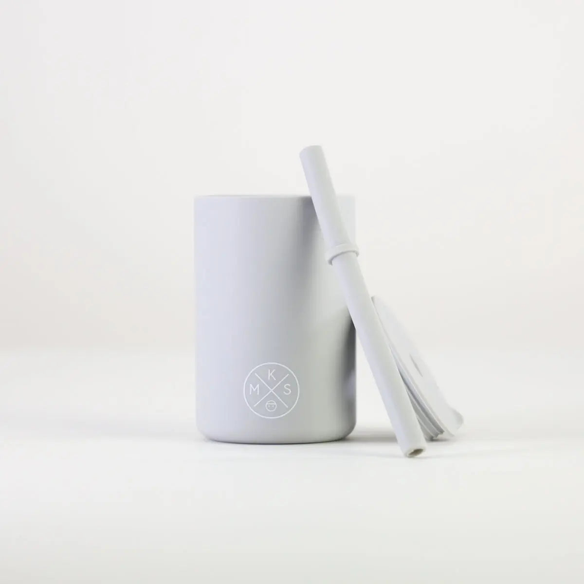 Drinking cup with straw - Light grey