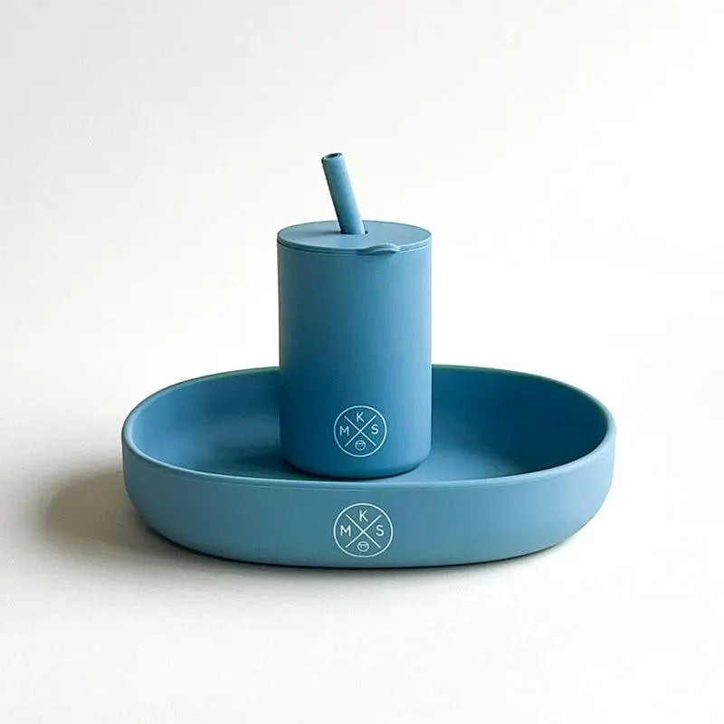 Drinking cup with straw - Petroleum