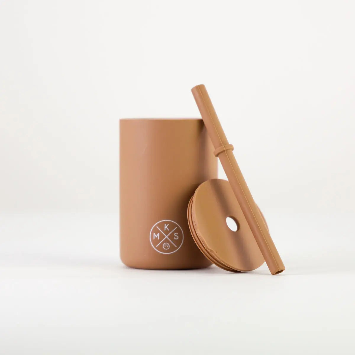 Drinking cup with straw - Taupe
