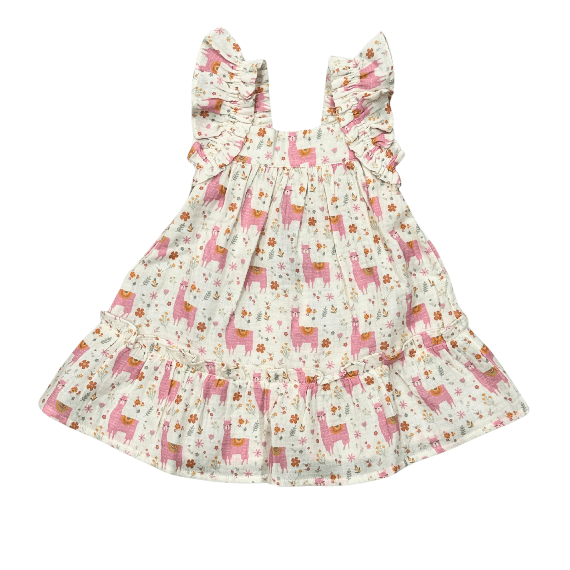 Girl's Drop-Waist Peplum Dress