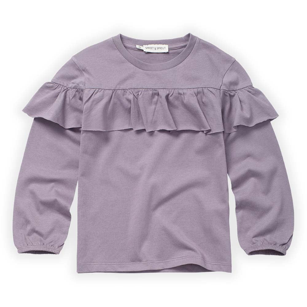 Ruffle Tee Shirt - Ice Purple